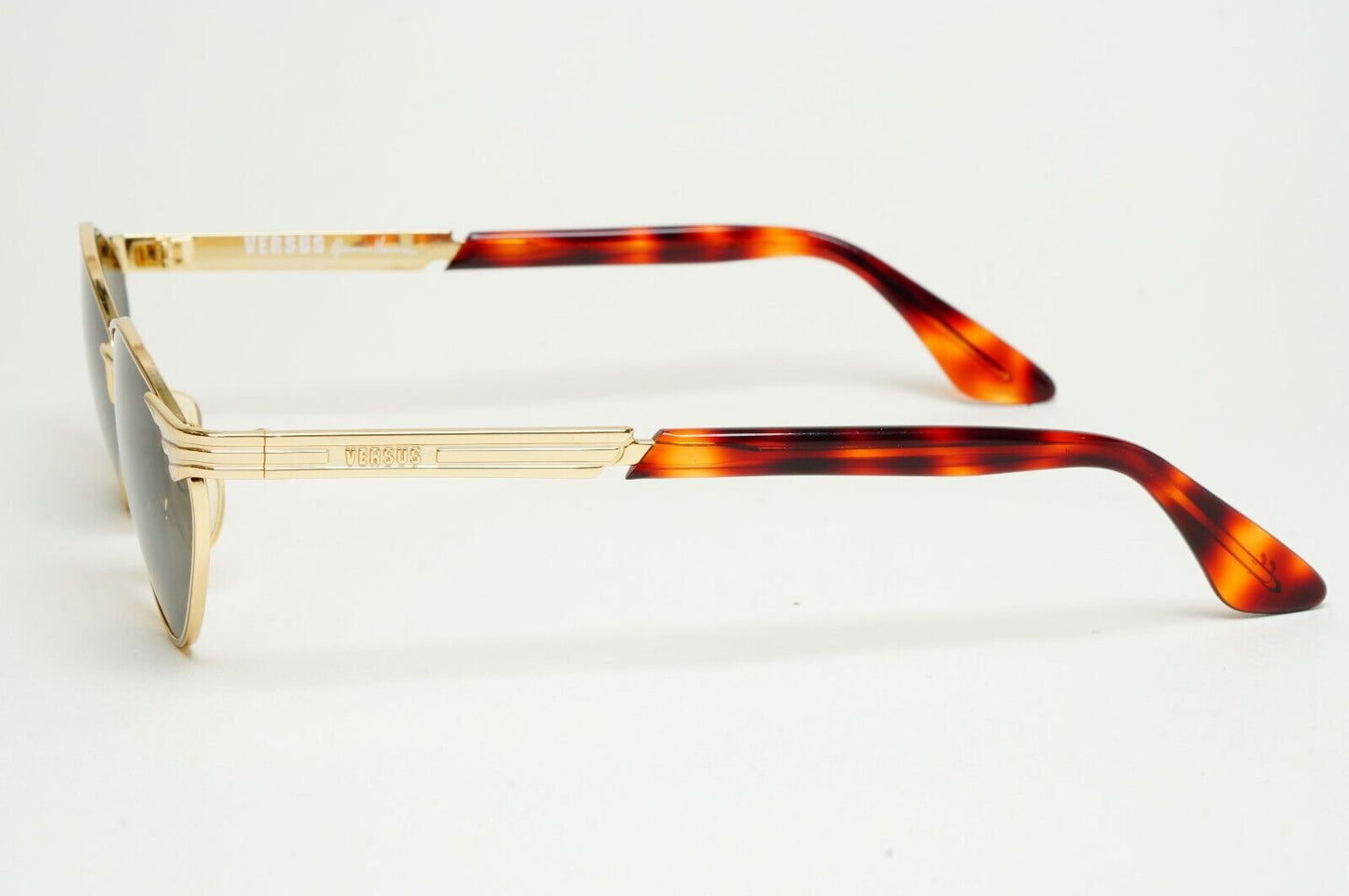 Versus Sunglasses 1996 by Gianni Versace Vintage Gold Brown MOD F18 COL 030