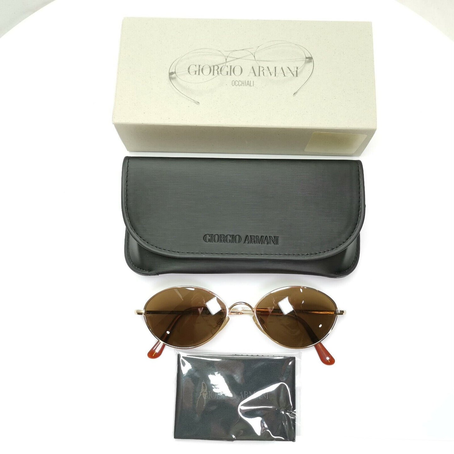 Authentic Giorgio Armani 1997 Vintage Sunglasses Metal Gold Mens Womens 221 743