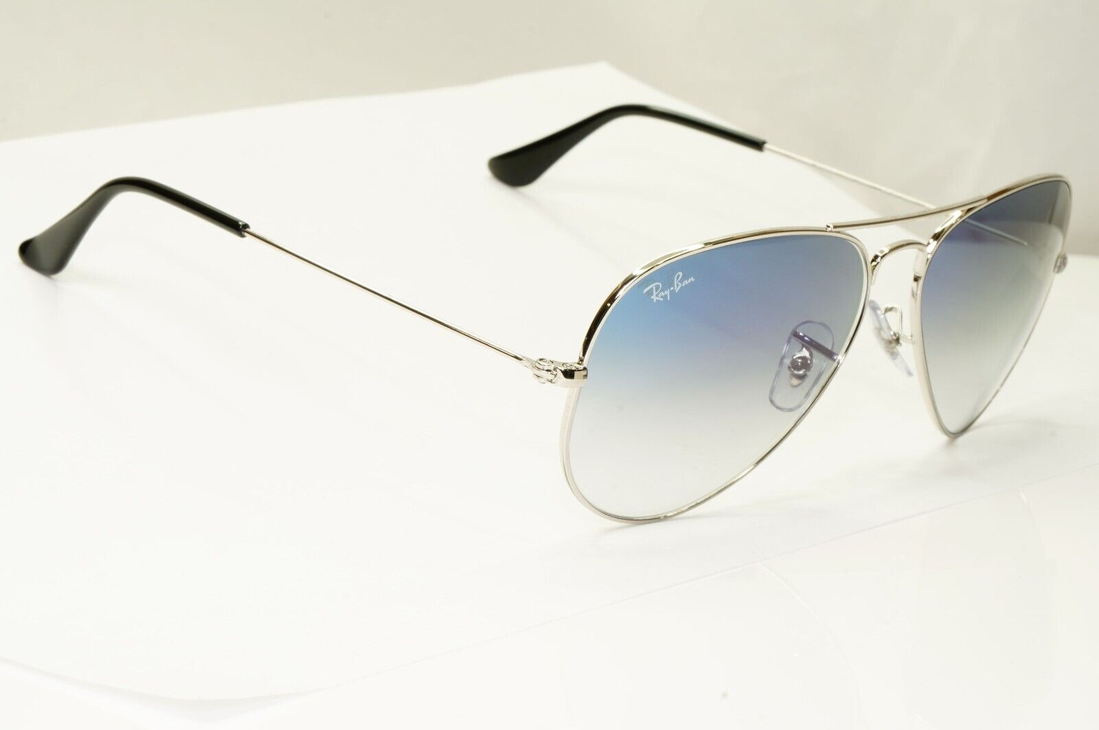 Ray-Ban Sunglasses Aviator Blue Gradient Silver Glass Lens RB 3025 003/3F 58mm