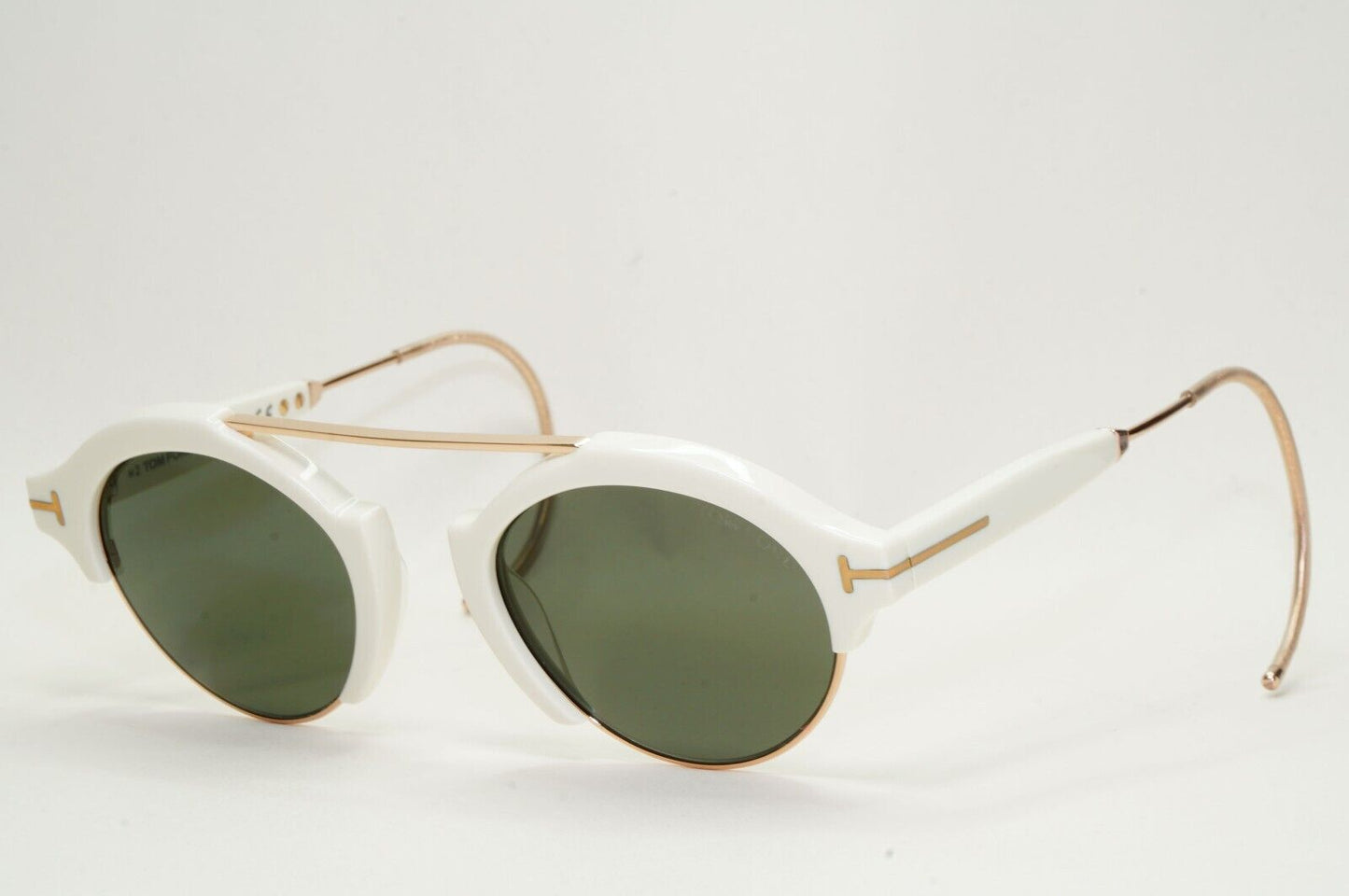 Tom Ford Sunglasses Farrah-02 Ear Loop White Green Gold FT0631 TF 631 25N 49mm