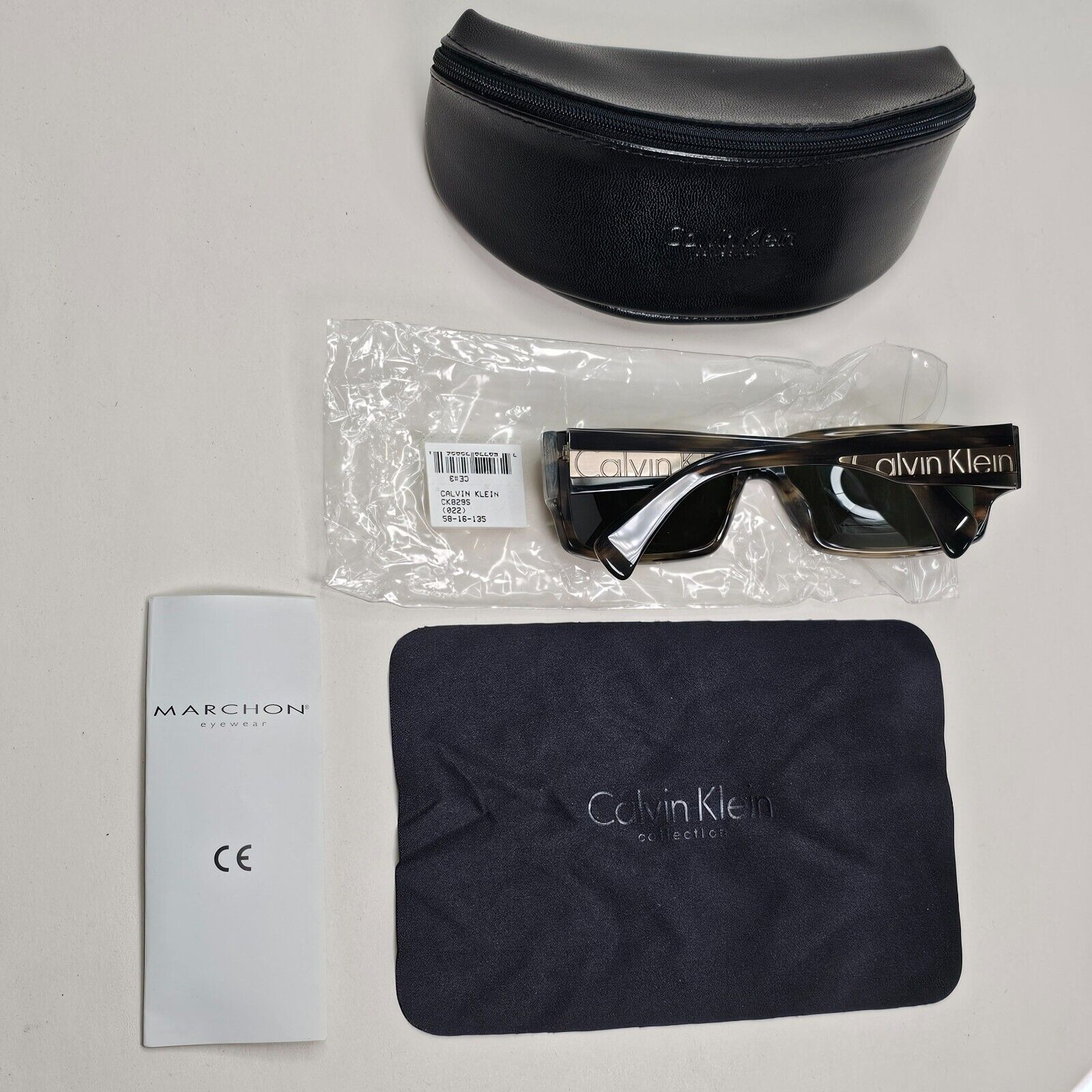Calvin Klein Sunglasses 2005 Vintage Brown Green Square 829S 022 121124