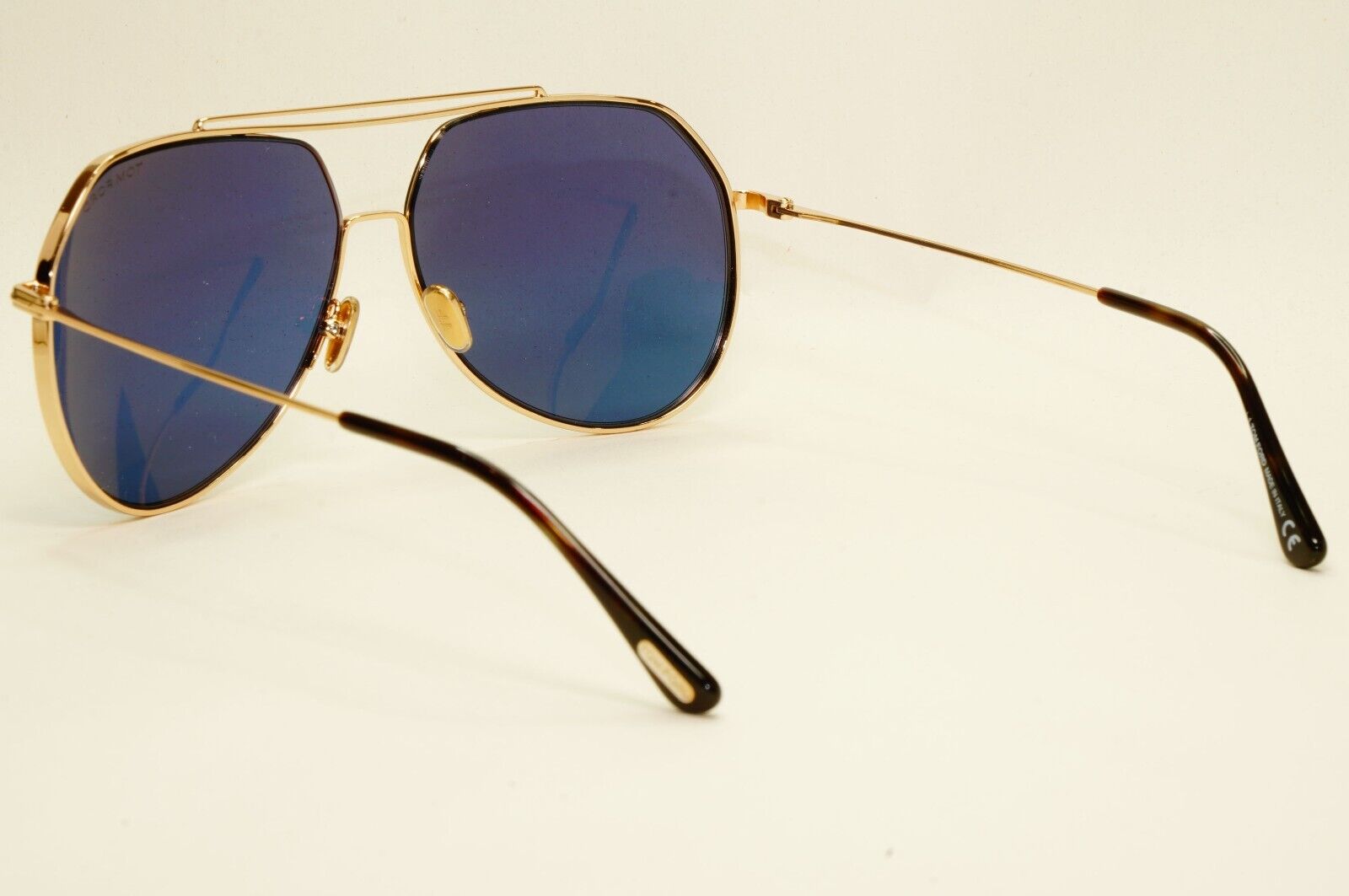 Tom Ford Sunglasses Clyde Gold Blue Pilot Metal Large FT0926 TF 926 28V 61mm