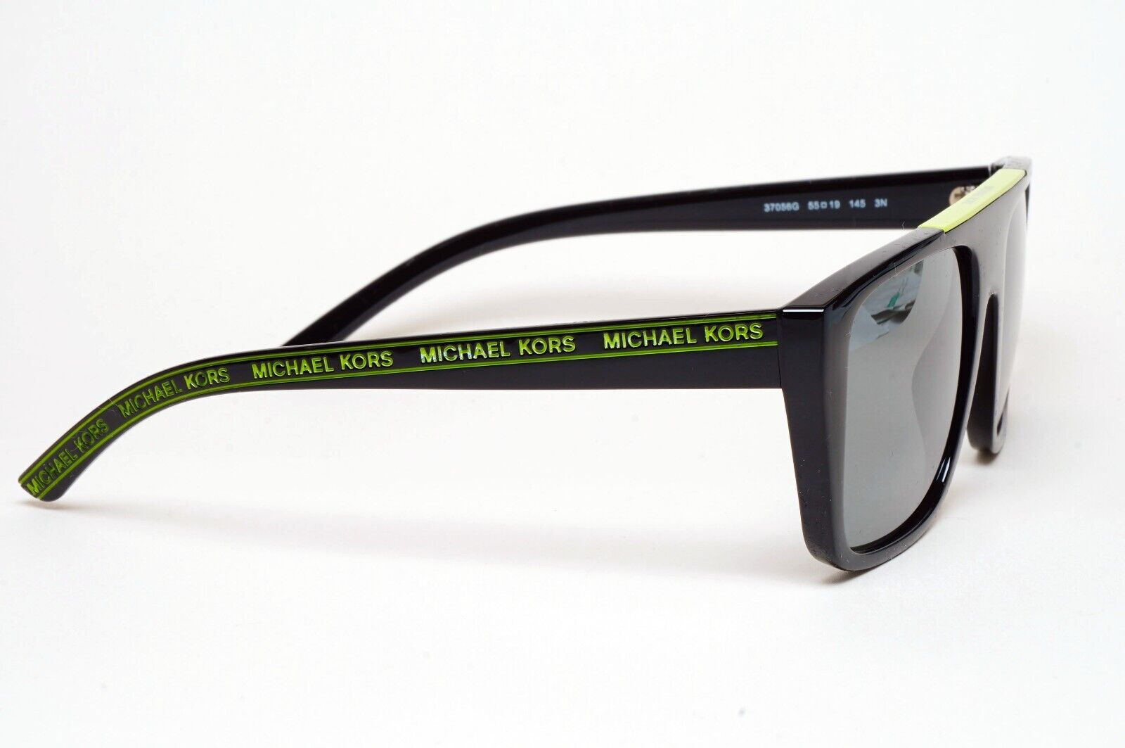 Michael Kors Sunglasses Black Square Grey Gunmetal Mirror MK 2159 Byron 3705/6G