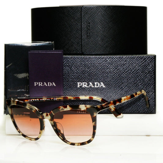 Prada Brown Tortoise Shell Womens Sunglasses Ultravox SPR 03X SF UA0-2F1 Turtle