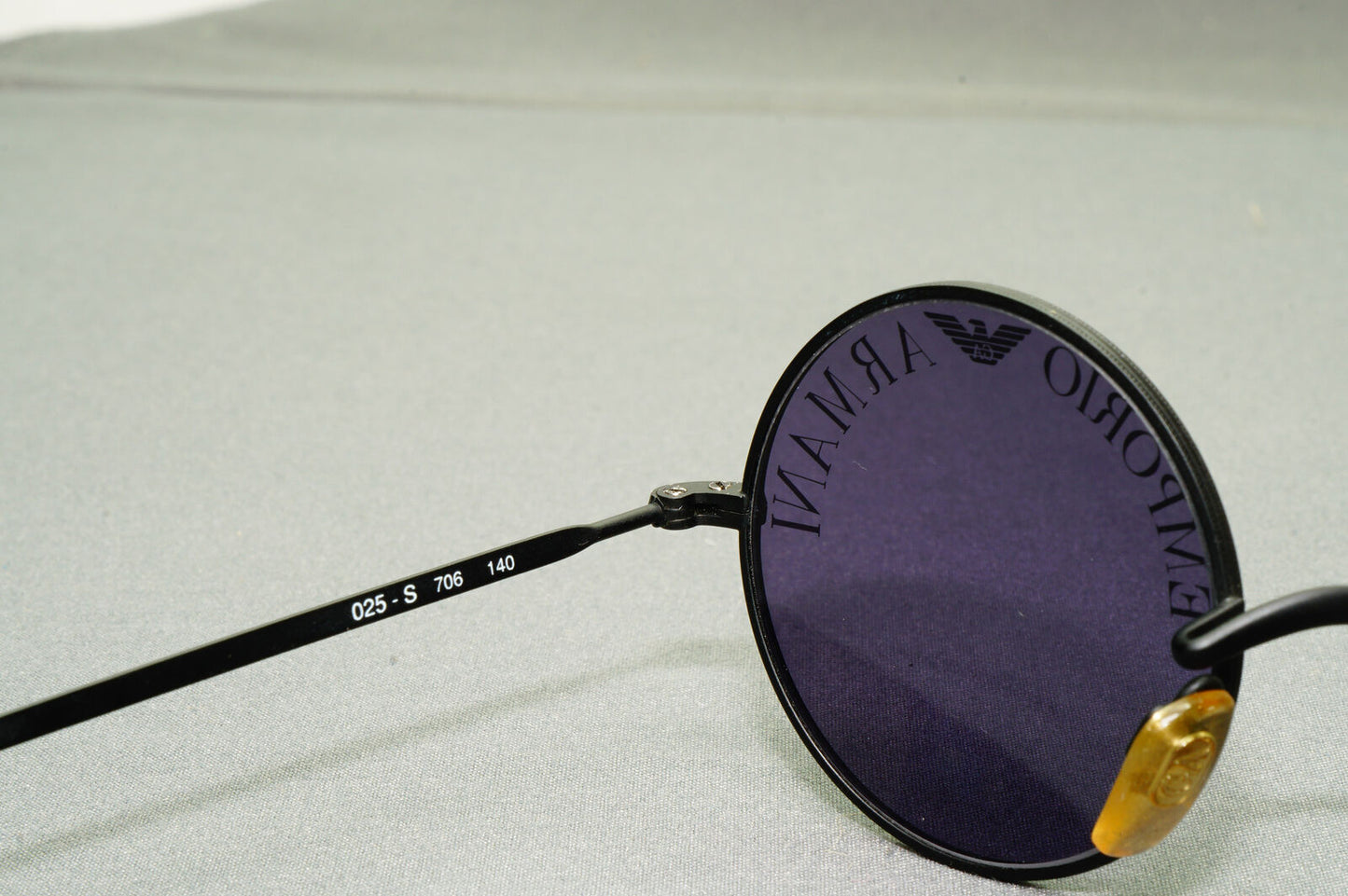 Emporio Armani 1997 Vintage Sunglasses Round Lens Logo Print Iconic 025-S 706