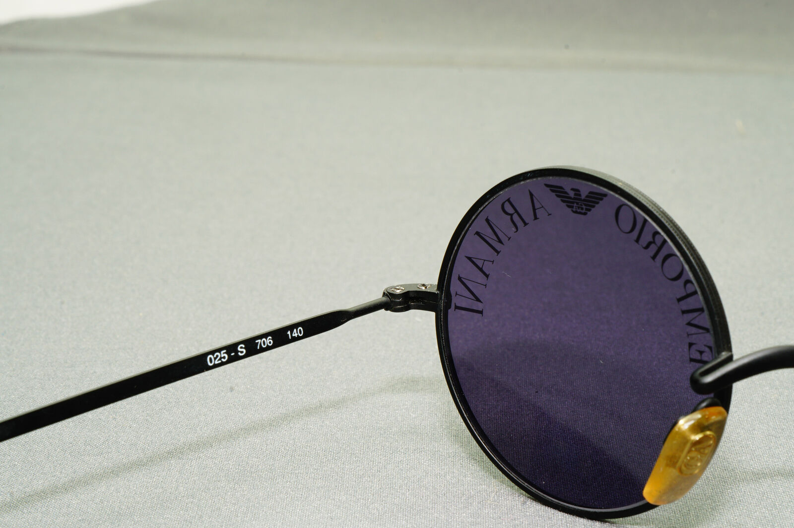 Emporio Armani 1997 Vintage Sunglasses Round Lens Logo Print Iconic 025-S 706