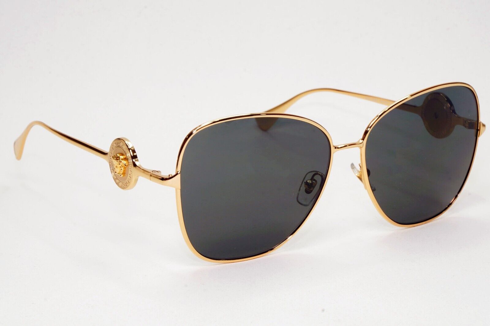 Versace Sunglasses Gold Medusa Metal Black Square Large MOD VE 2256 1002/87 60mm
