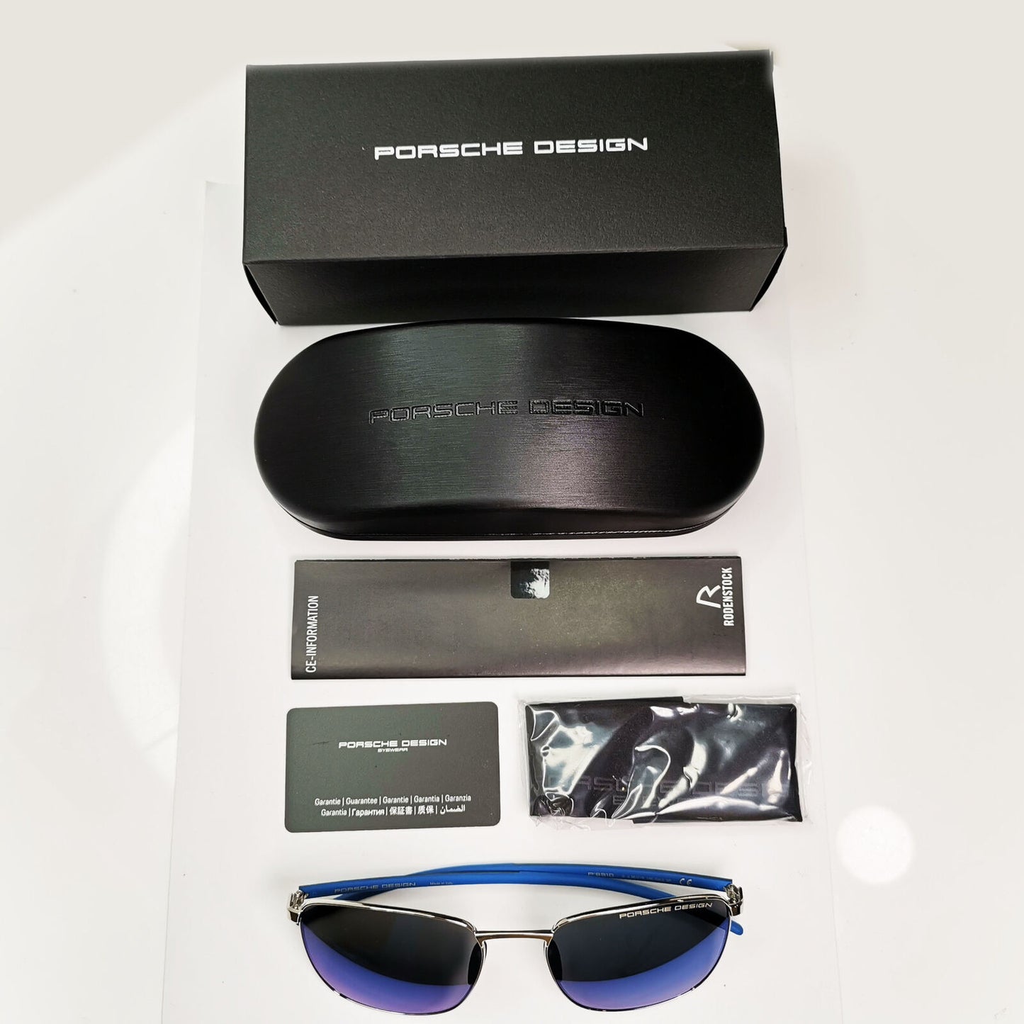 Porsche Design Carbon Fibre Sunglasses Blue Palladium Silver Mirror P8910 D 58mm