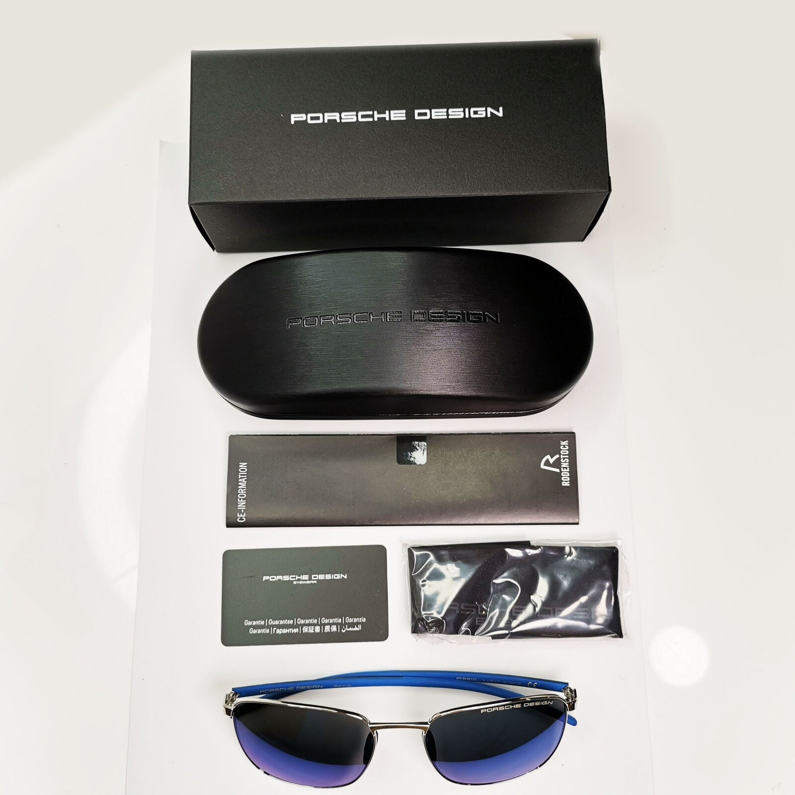 Porsche Design Carbon Fibre Sunglasses Blue Palladium Silver Mirror P8910 D 58mm