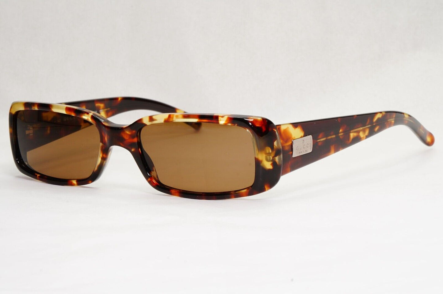 Gucci Sunglasses 1998 Vintage Brown Tortoise Rectangle GG 2450/S 4TM 210125