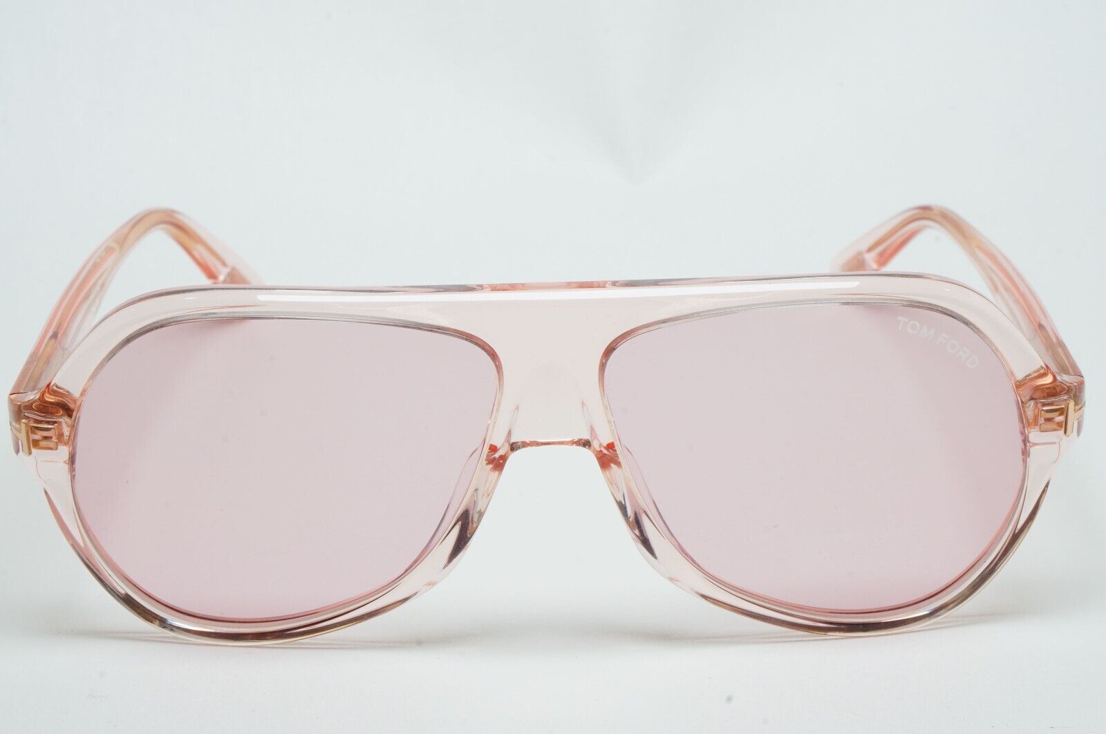 Tom Ford Sunglasses Thomas Transparent Pale Pink Square FT0732 TF 732 72Y