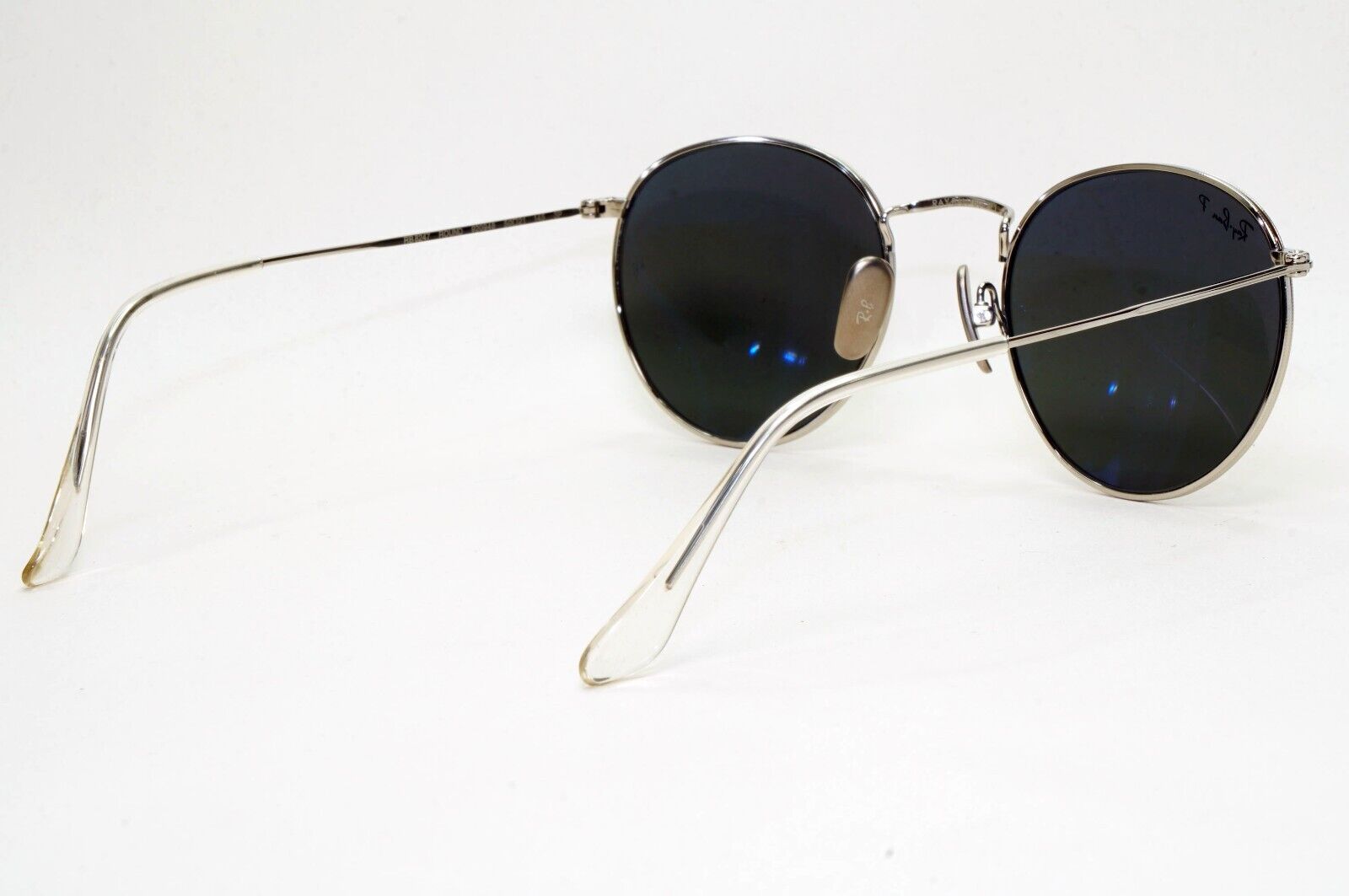 Ray-Ban Sunglasses Round Titanium Polarized Silver Black RB 8247 9209/48 50mm
