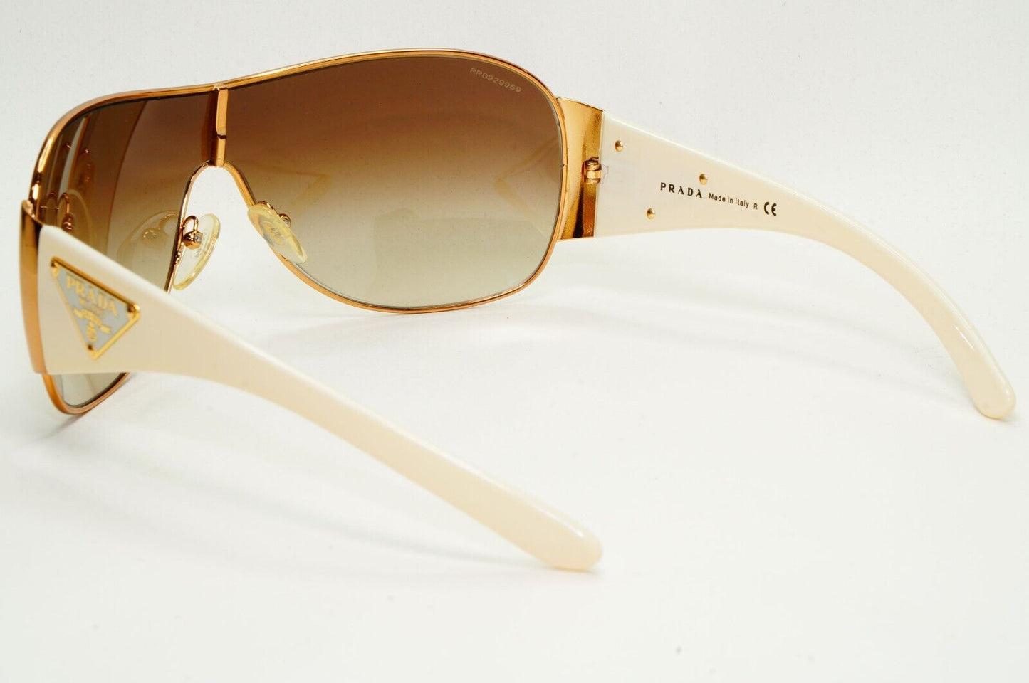 Prada Sunglasses 2010 Triangle Shield Gold Brown PR57LS SPR 57L ZVA-6S1 120824