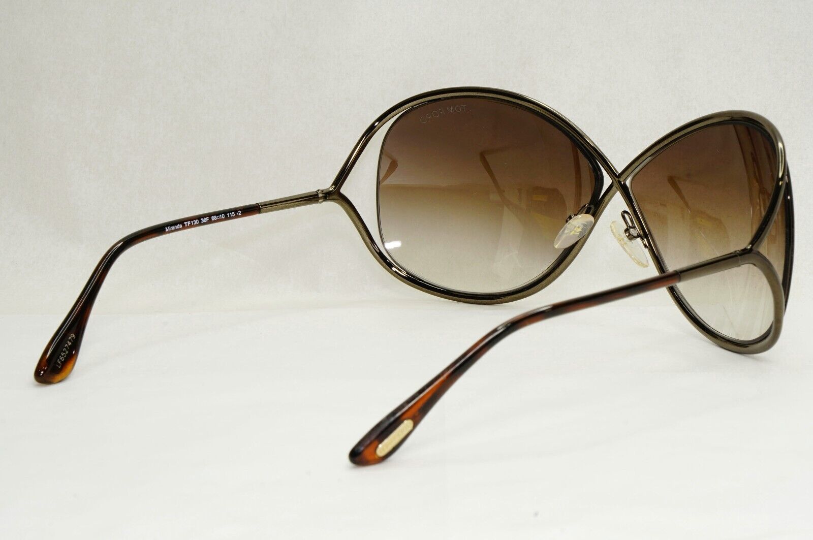 Tom Ford Sunglasses Miranda Gunmetal Brown Gradient Metal FT0130 TF 130 36F