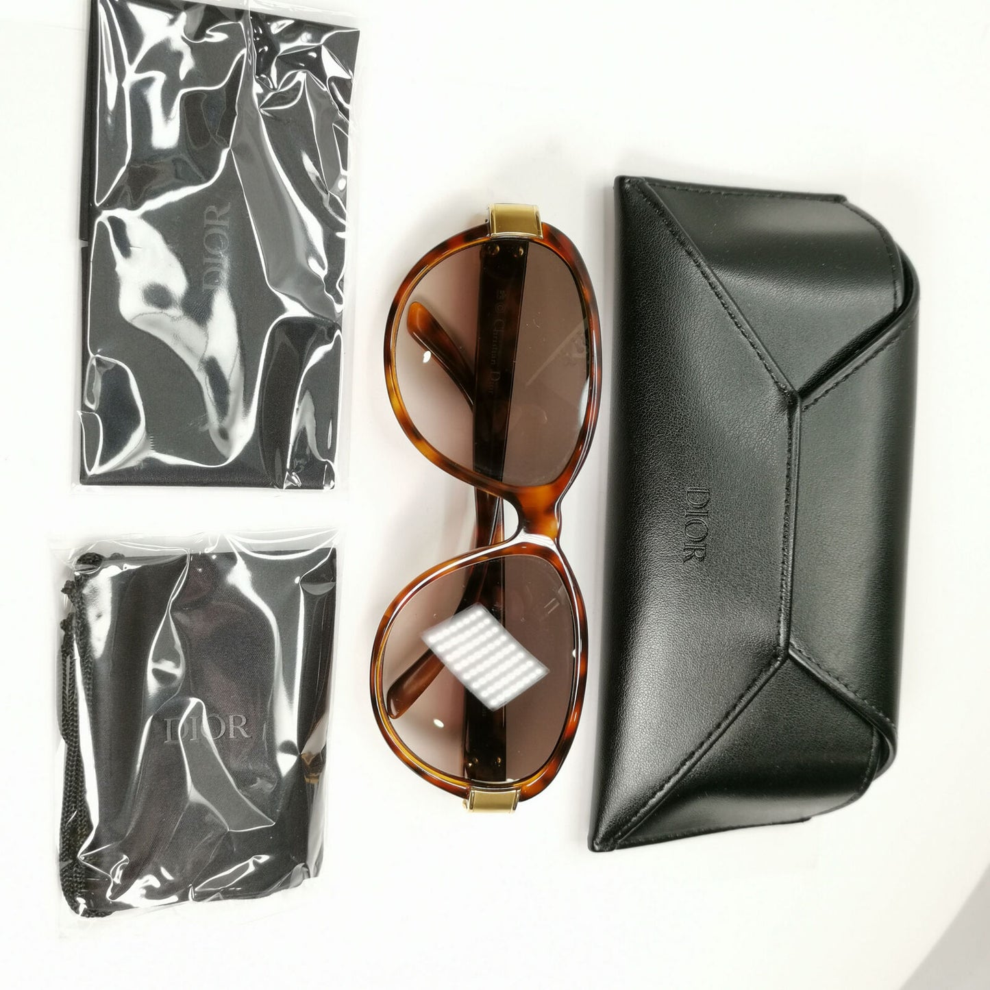 Dior 1990s Gold Sunglasses Austria Vintage Brown Square Womens 2917 10