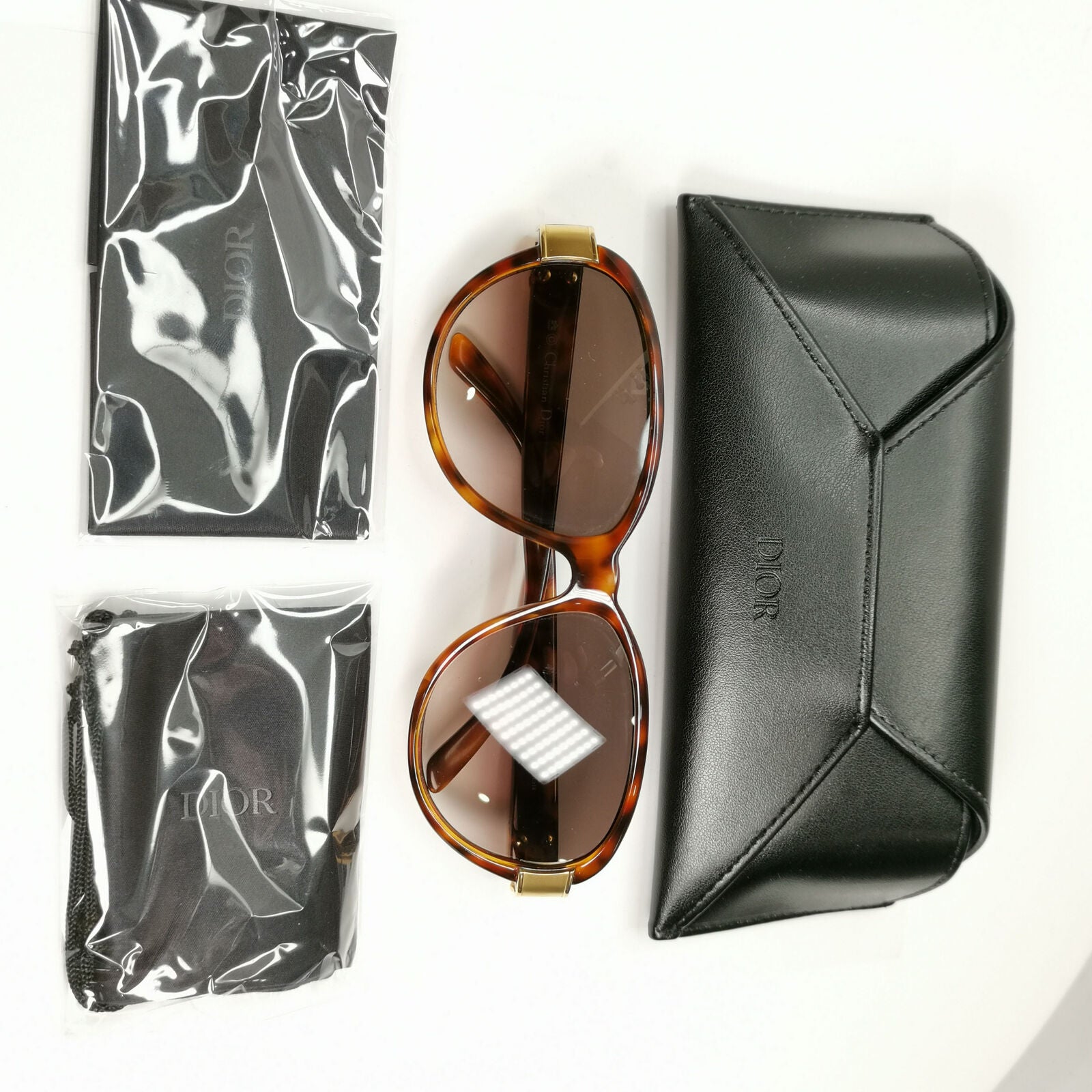 Dior 1990s Gold Sunglasses Austria Vintage Brown Square Womens 2917 10