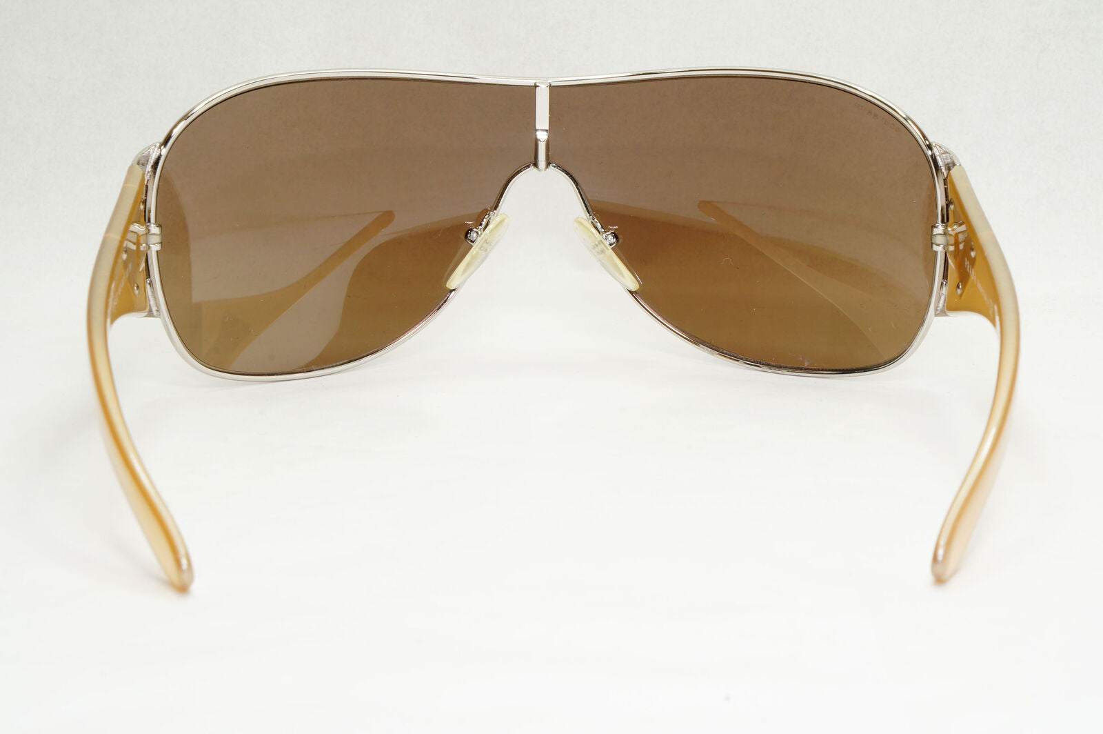 Prada Sunglasses 2010 Triangle Shield Silver Brown PR57LS SPR 57L 1BC-8C1 191223
