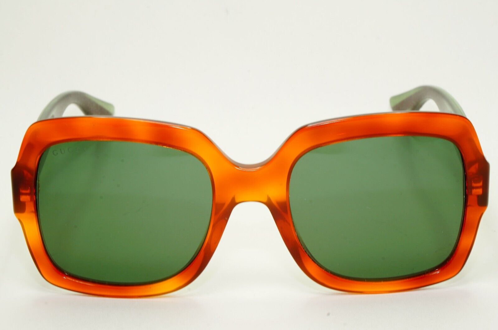 Gucci Sunglasses 2017 Brown Transparent Green Square GG0036S 003 54mm 050824