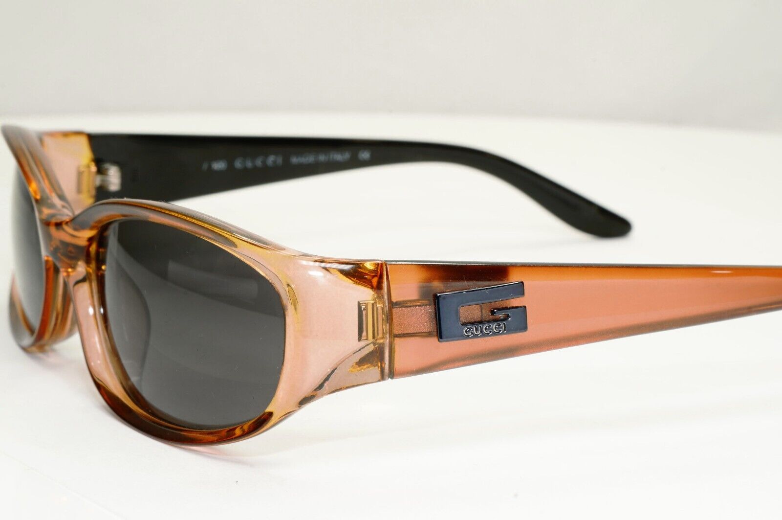 Gucci Sunglasses 1999 Vintage Brown Transparent Black GG 2456/S E3K 55mm 261024