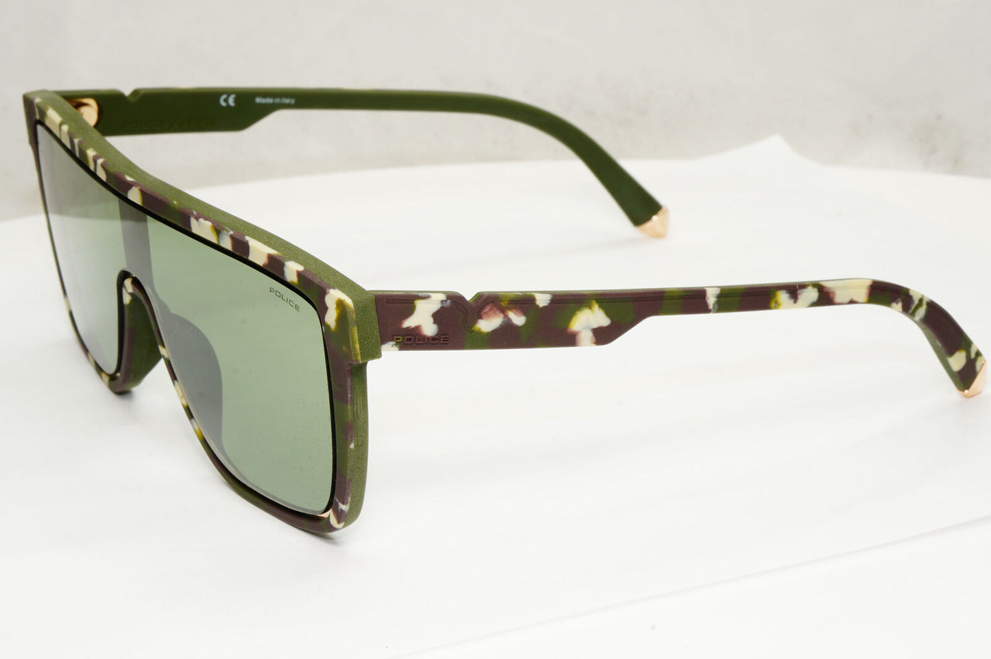 Police Lewis Hamilton F1 Sunglasses Green Mirror Camouflage SPL C51 COL XAJV 23
