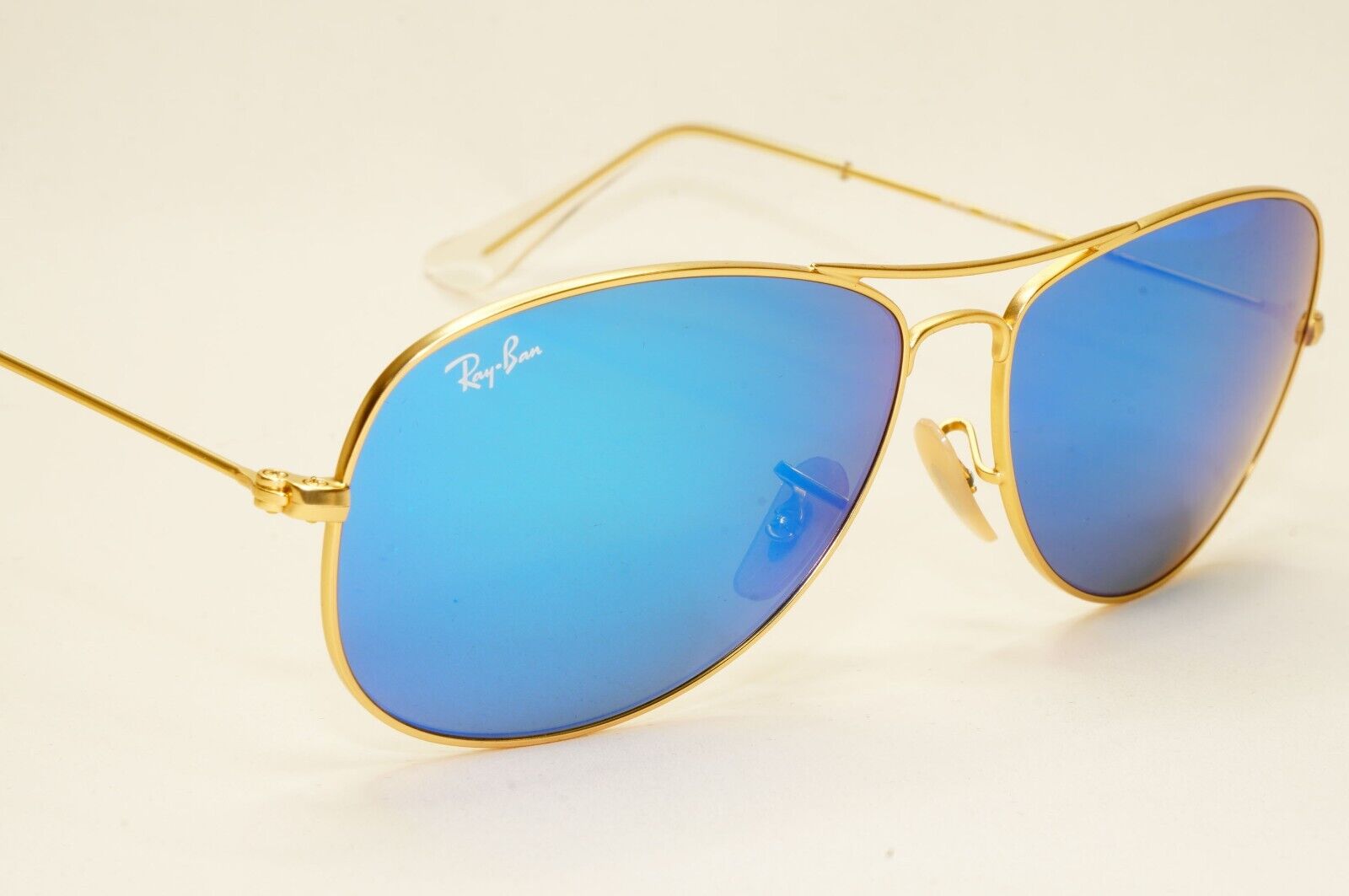Ray-Ban Sunglasses Cockpit Gold Blue Mirror Pilot Metal RB 3362 112/17 59mm