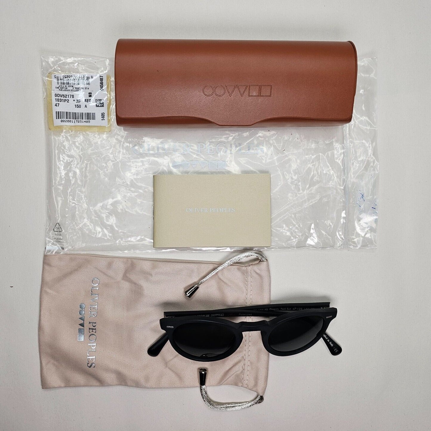 Oliver Peoples Sunglasses 2014 Gregory Peck Black Polarised OV 5217S 1031P2 47mm