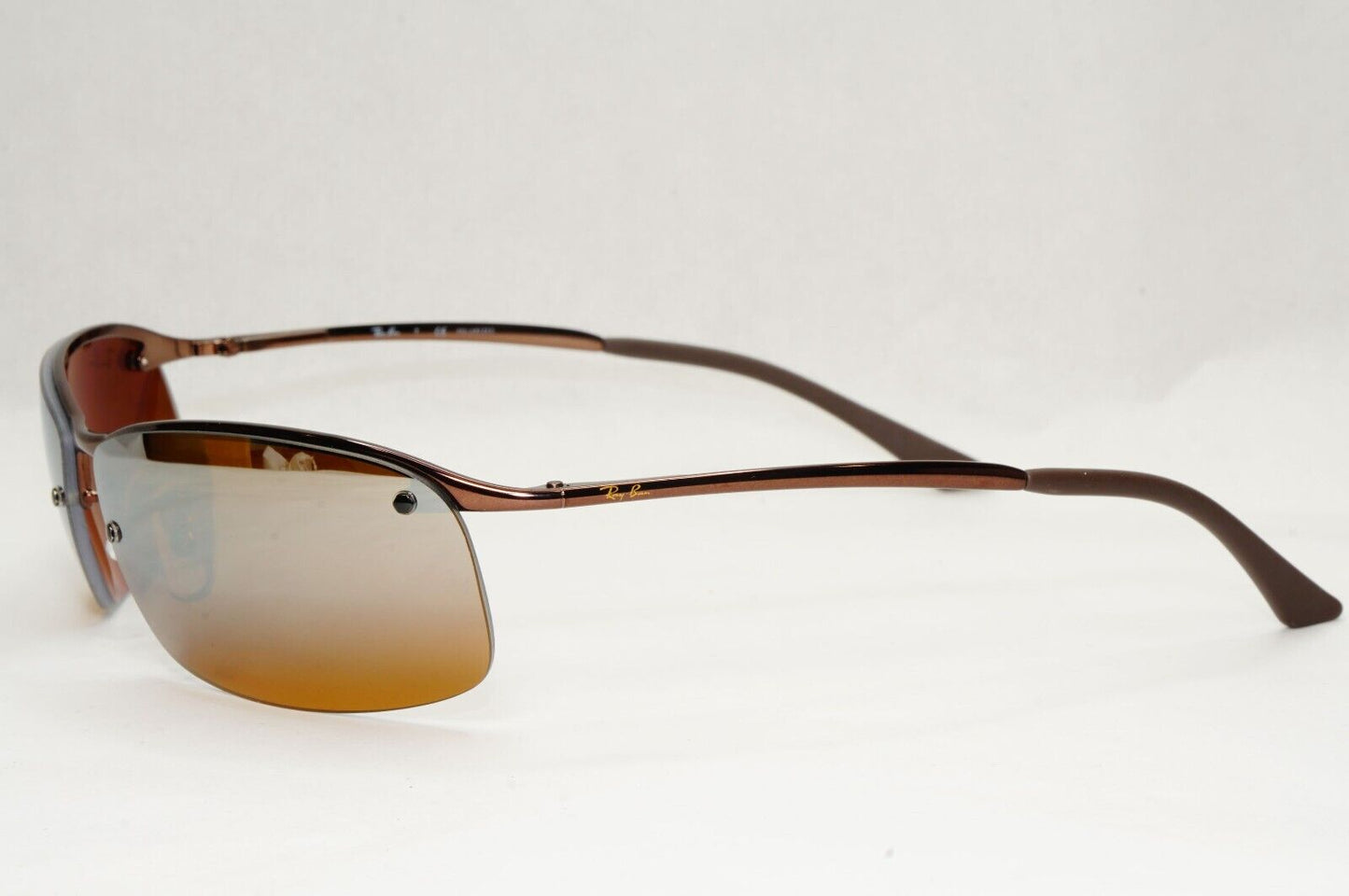 Ray-Ban Sunglasses 2011 Polarized Brown Mirror Wrap Top Bar RB 3183 014/84 [A]
