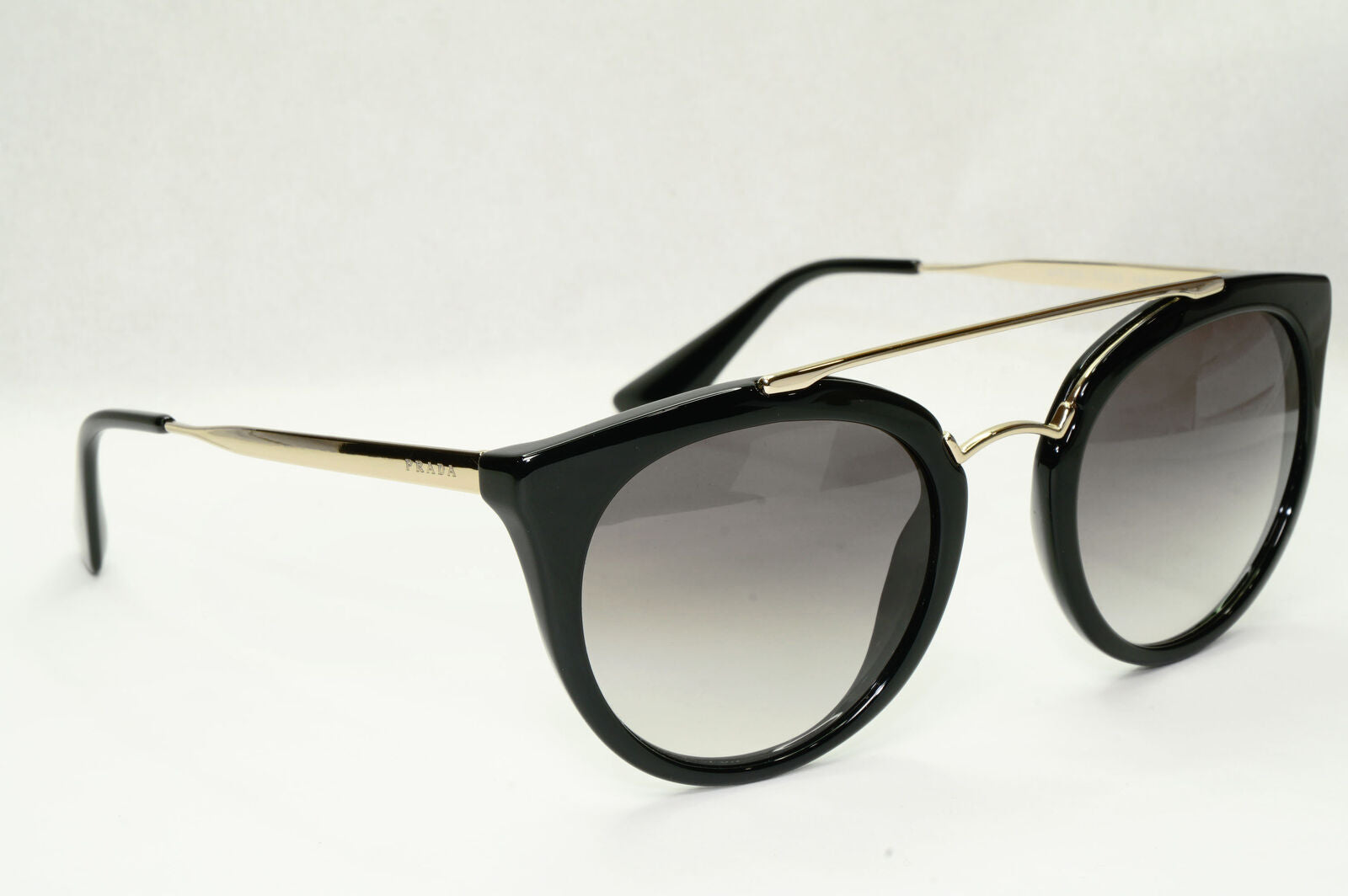 Prada Sunglasses Cinema Black Gold Grey Gradient PR23SS  SPR 23S 1AB-0A7 52mm