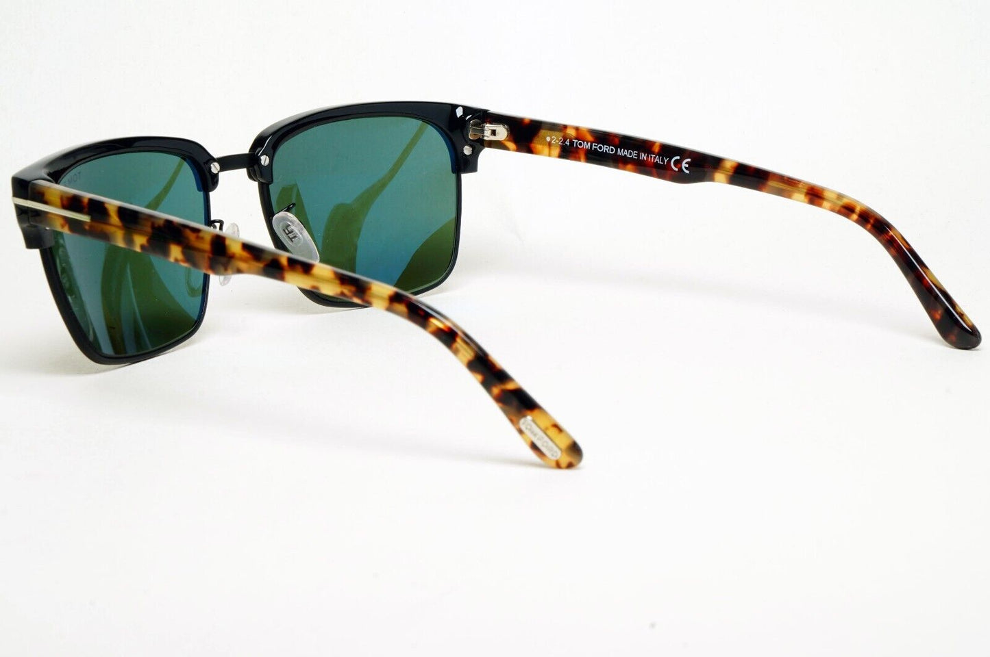 Tom Ford Sunglasses River Black Green Brown Tortoise Square FT0367 TF 367 02B