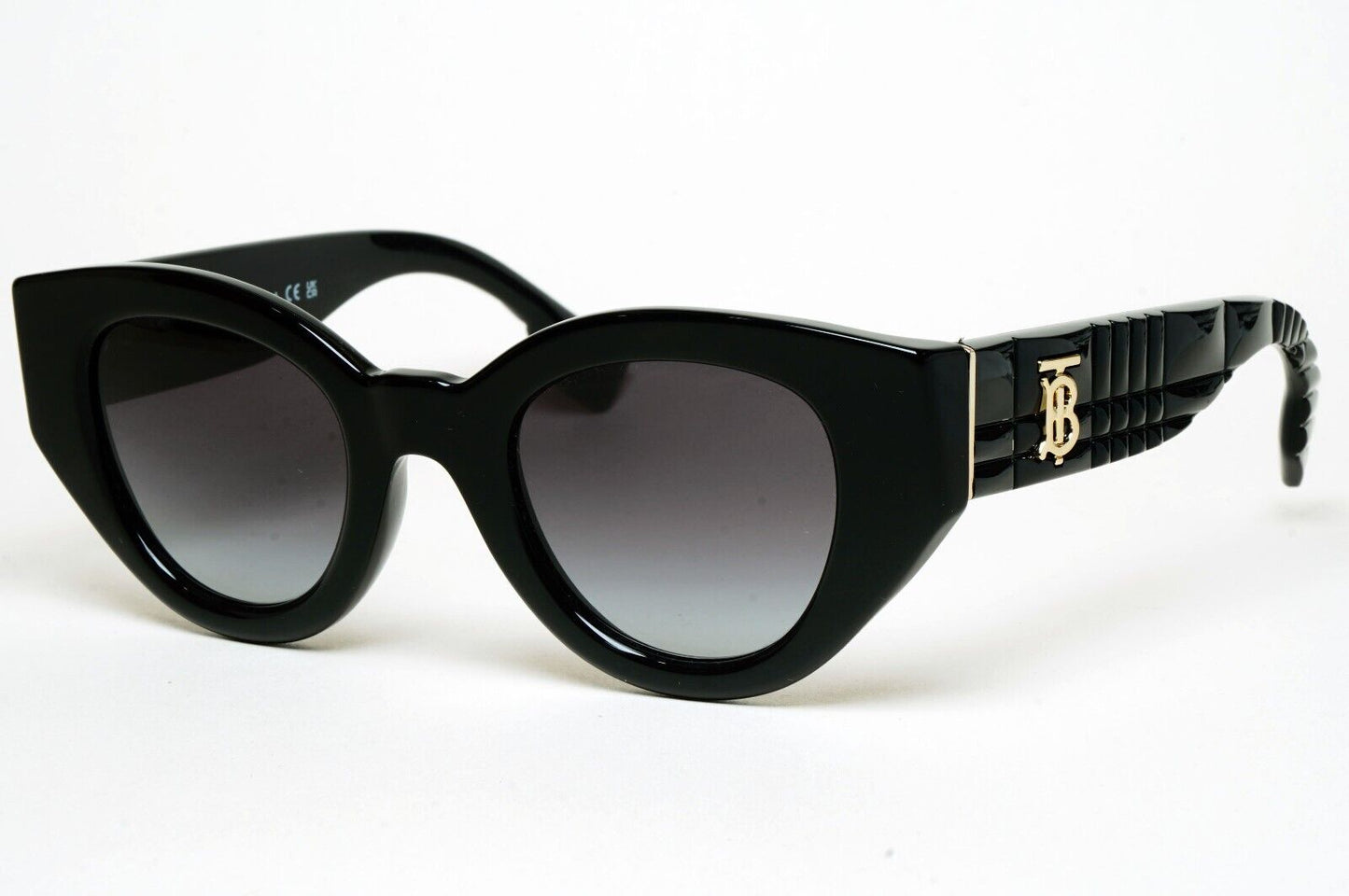 Burberry Sunglasses Meadow Black Gold Grey Gradient BE 4390 3001/8G 47mm