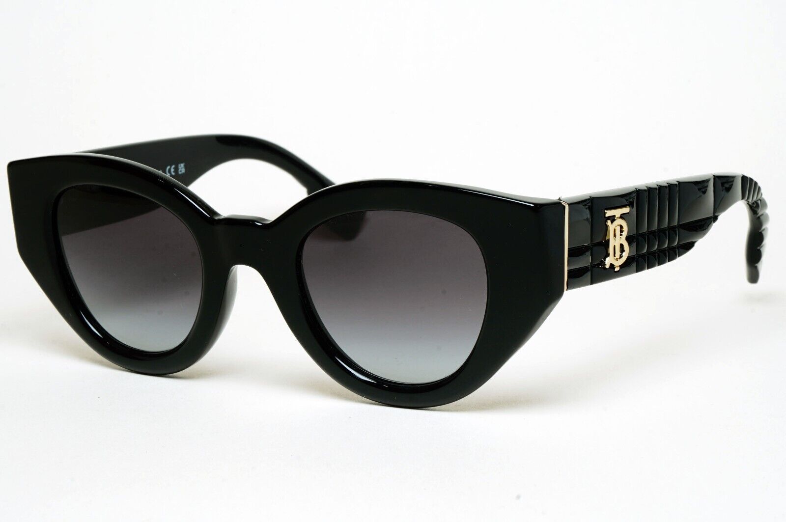Burberry Sunglasses Meadow Black Gold Grey Gradient BE 4390 3001/8G 47mm