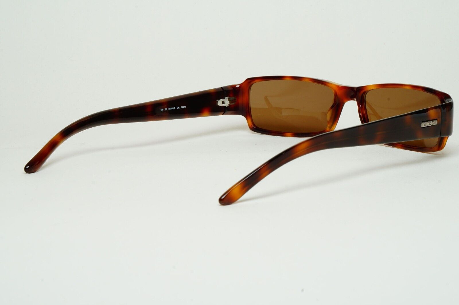 Gucci Sunglasses 1998 Vintage Brown Rectangle Tortoise GG 1438/N/S 05L 100125