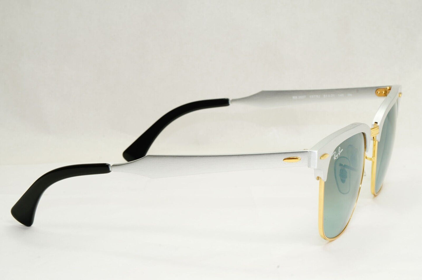 Ray-Ban Sunglasses Clubmaster Aluminum Green Mirror Gradient RB 3507 137/9J 51mm