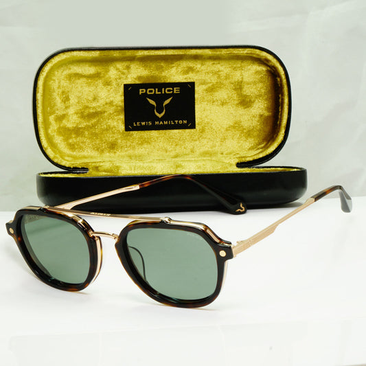 Police Lewis Hamilton F1 Sunglasses Brown Gold Green Tortoise SPL A26N COL 300Y