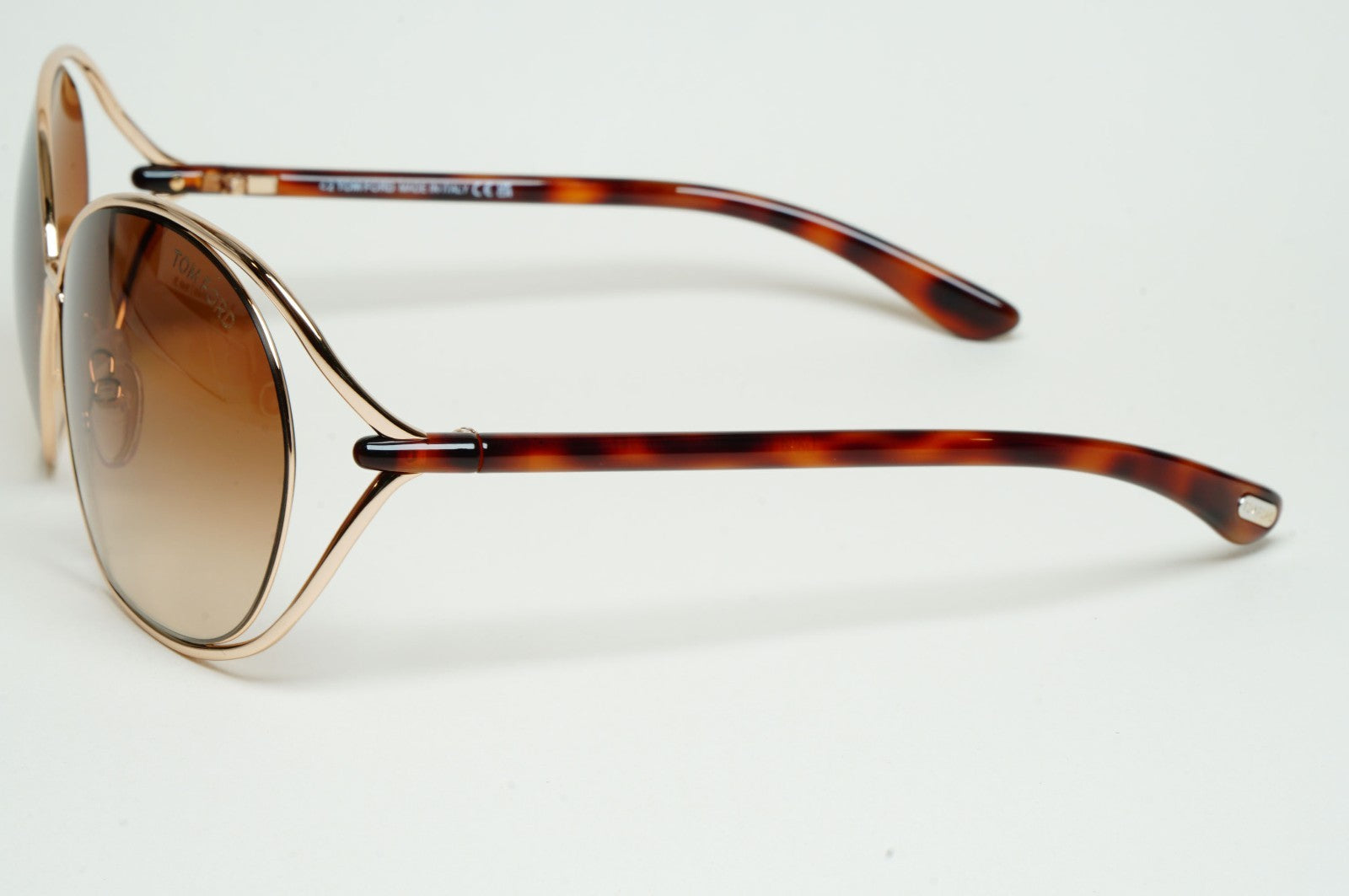 Tom Ford Sunglasses Carla Gold Tortoise Brown Gradient FT0157 TF 157 28F