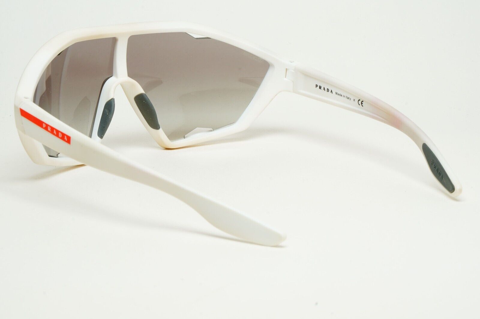 Prada Sunglasses White Grey Shield Visor PS10US SPS 10U TWK-5O0 231124