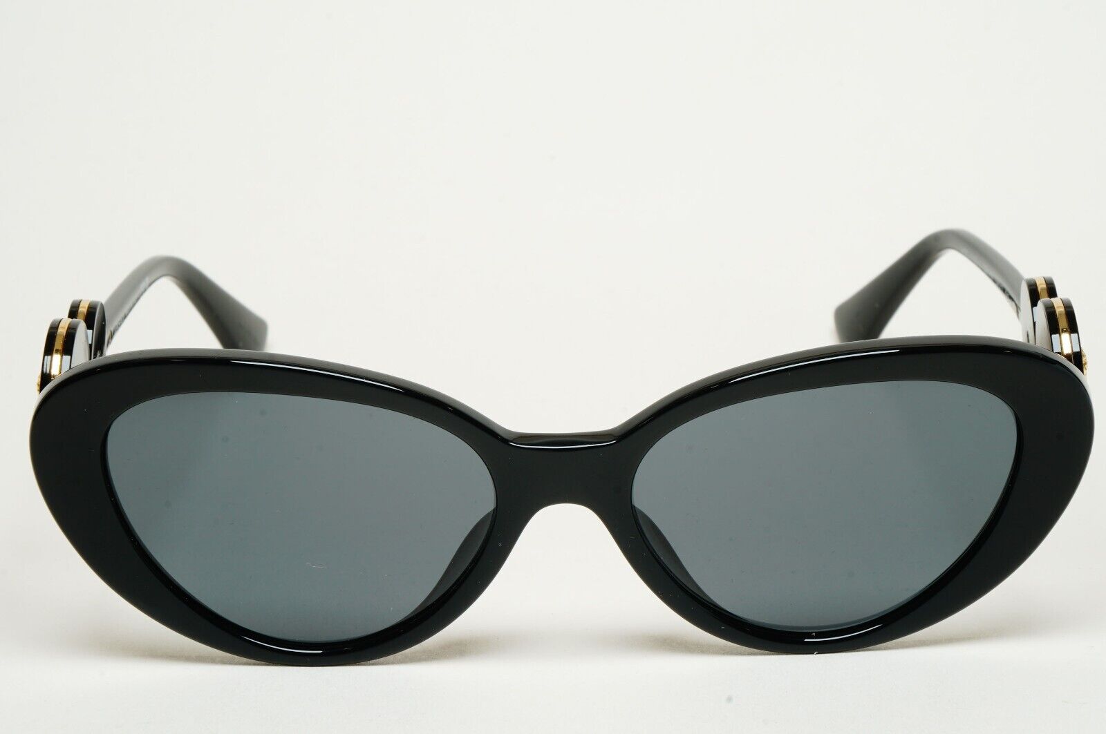 Versace Sunglasses Black Cat Eye Gold Medusa MOD VE 4433-U GB1/87 54mm
