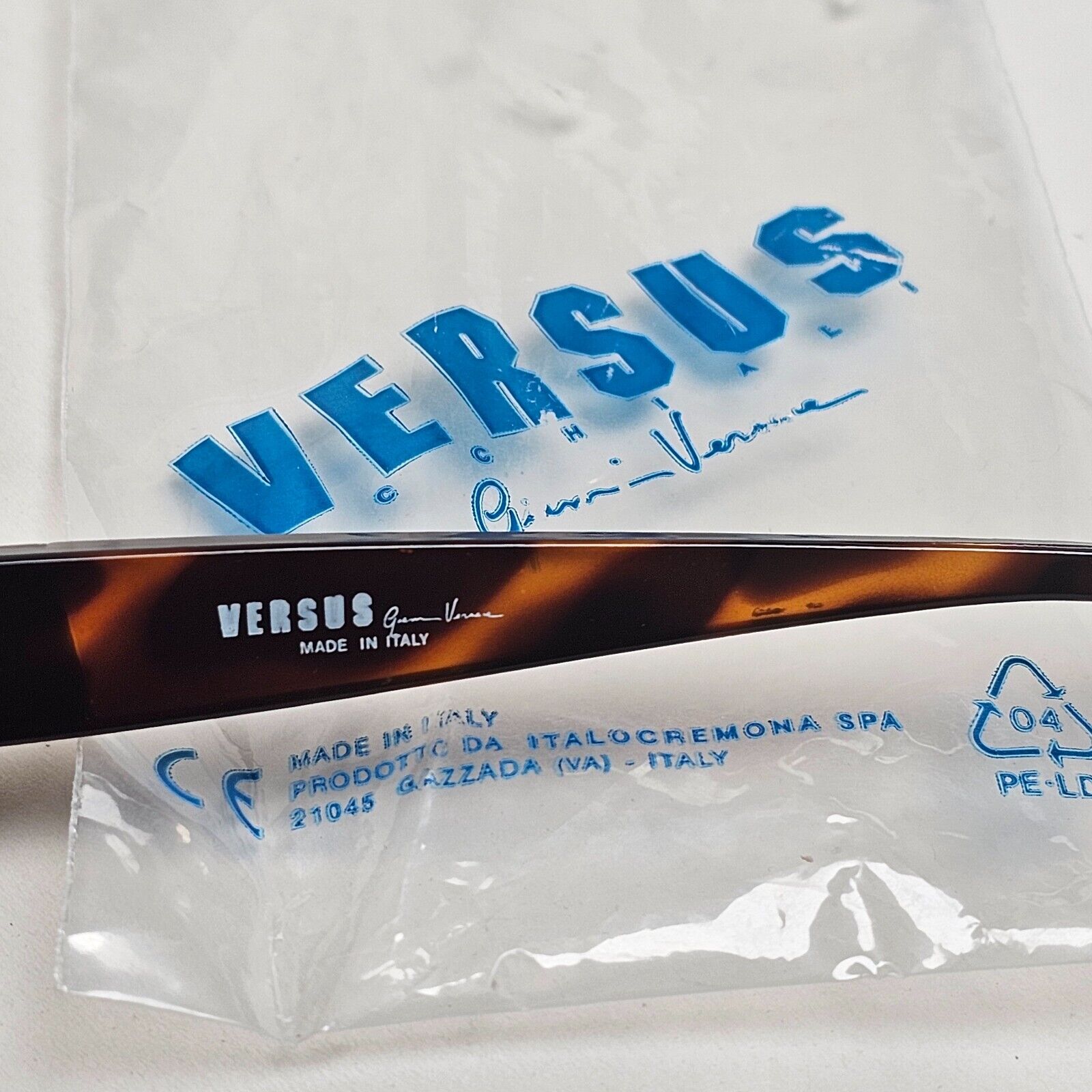 Versus Sunglasses 1996 by Gianni Versace Vintage Brown Gold Lion MOD E22 COL 649