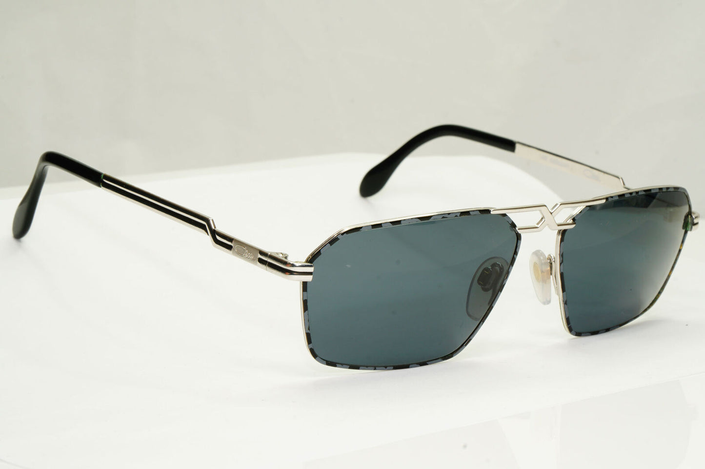 Cazal 1990s Vintage Sunglasses Silver Grey Rectangle Retro MOD 744 251122