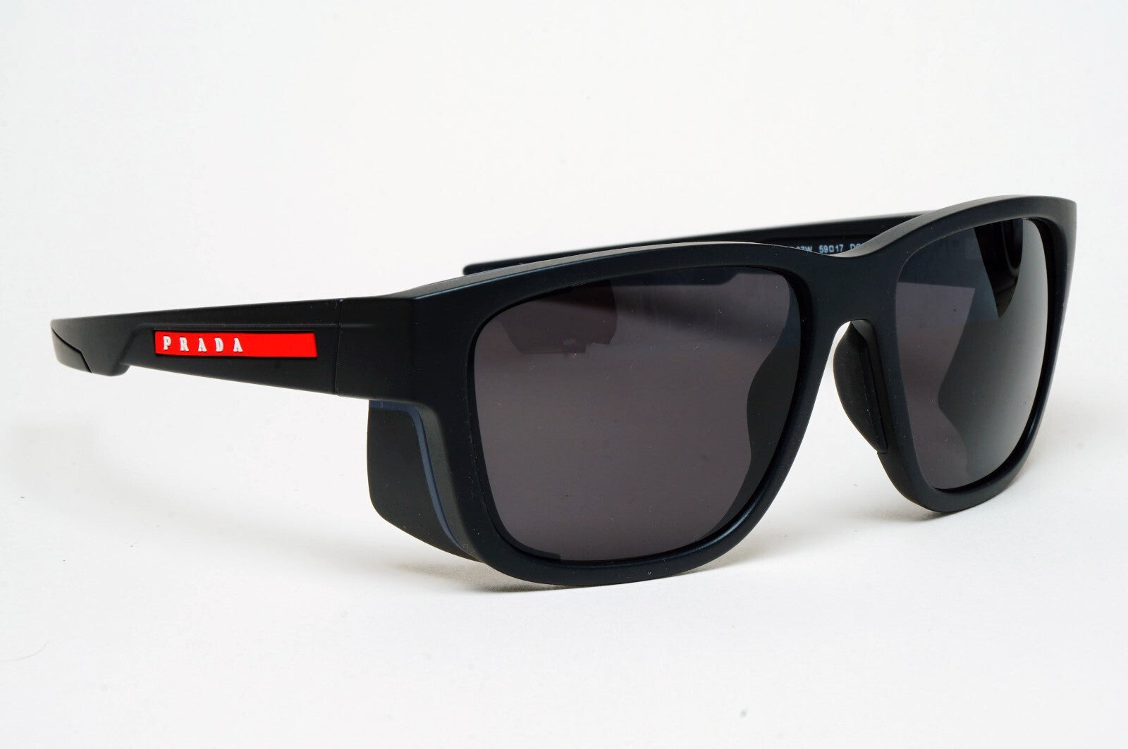 Prada Sunglasses Sideshields Black Square PS07WS SPS 07W DG0-09R 100325