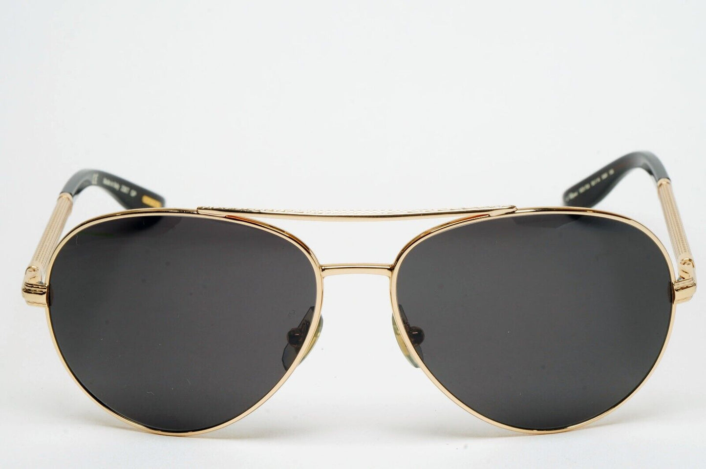 Chopard Sunglasses 23K Gold Plated Pilot Black Metal SCH 763 300K 58mm 120125