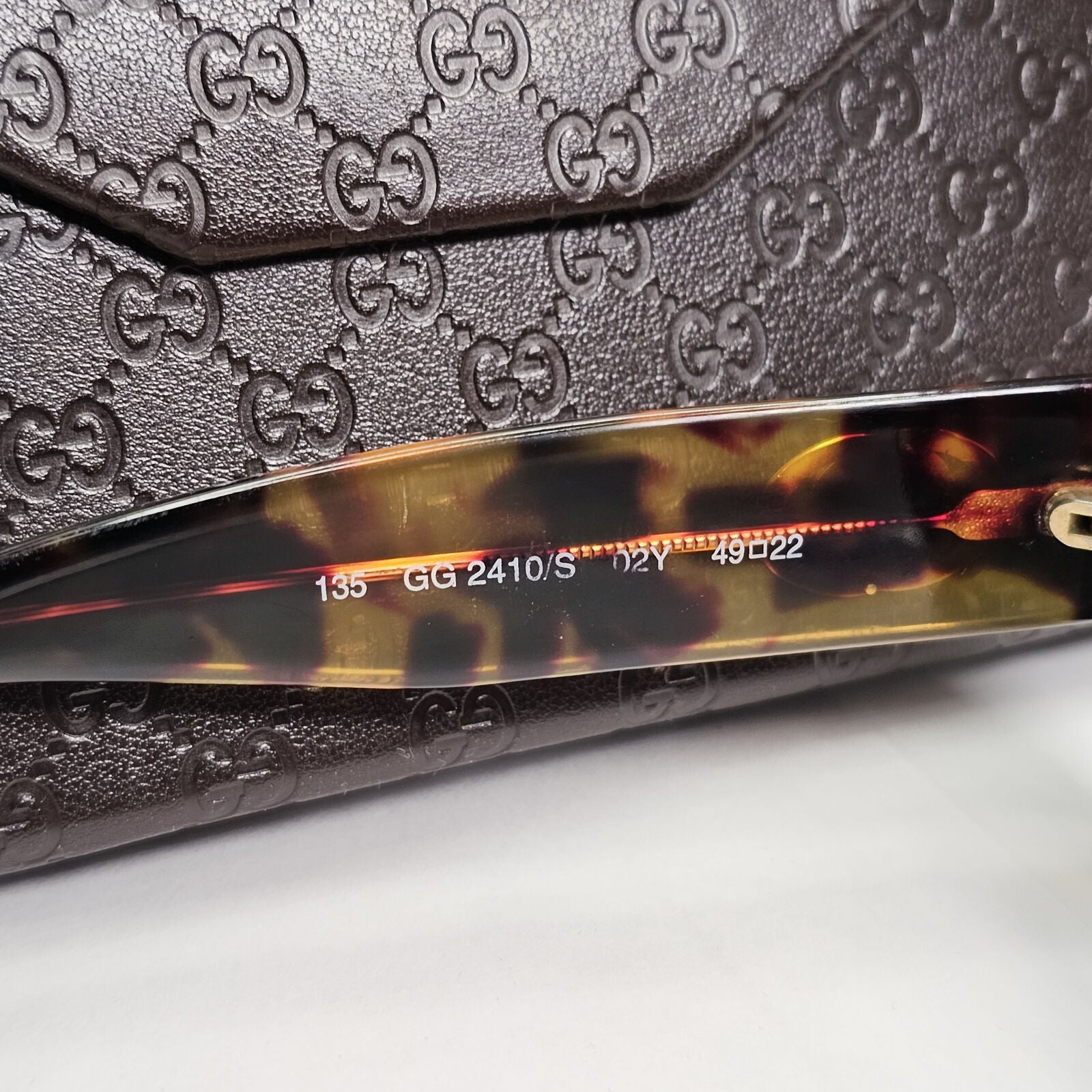 Gucci Sunglasses 2005 Vintage Round Brown Green Tortoise GG 2410/S 02Y 140124