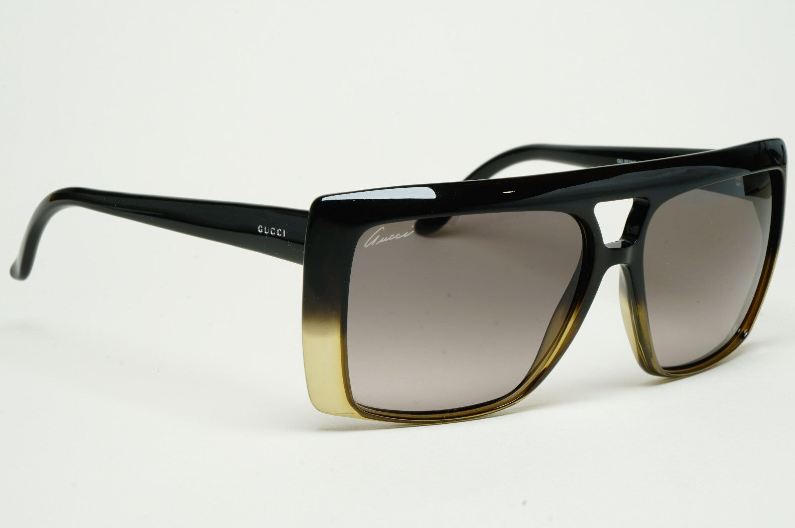 Gucci Sunglasses 2010 Vintage Unisex Square Black Grey GG 3532/S 3G0EU 59mm