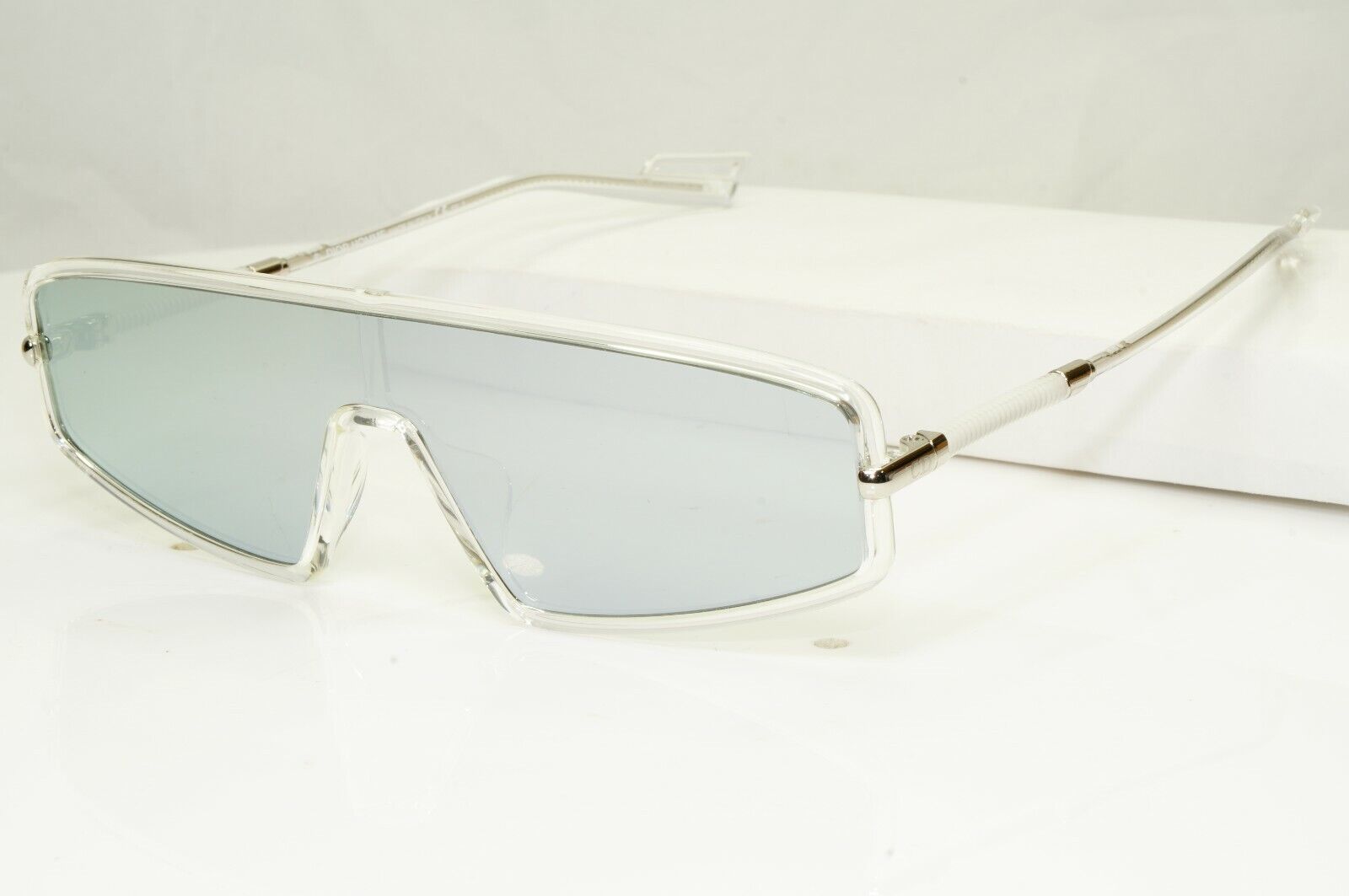 Dior Silver Visor Mask Homme Mens Sunglasses Mirror Visor Shield Mercure 9000T