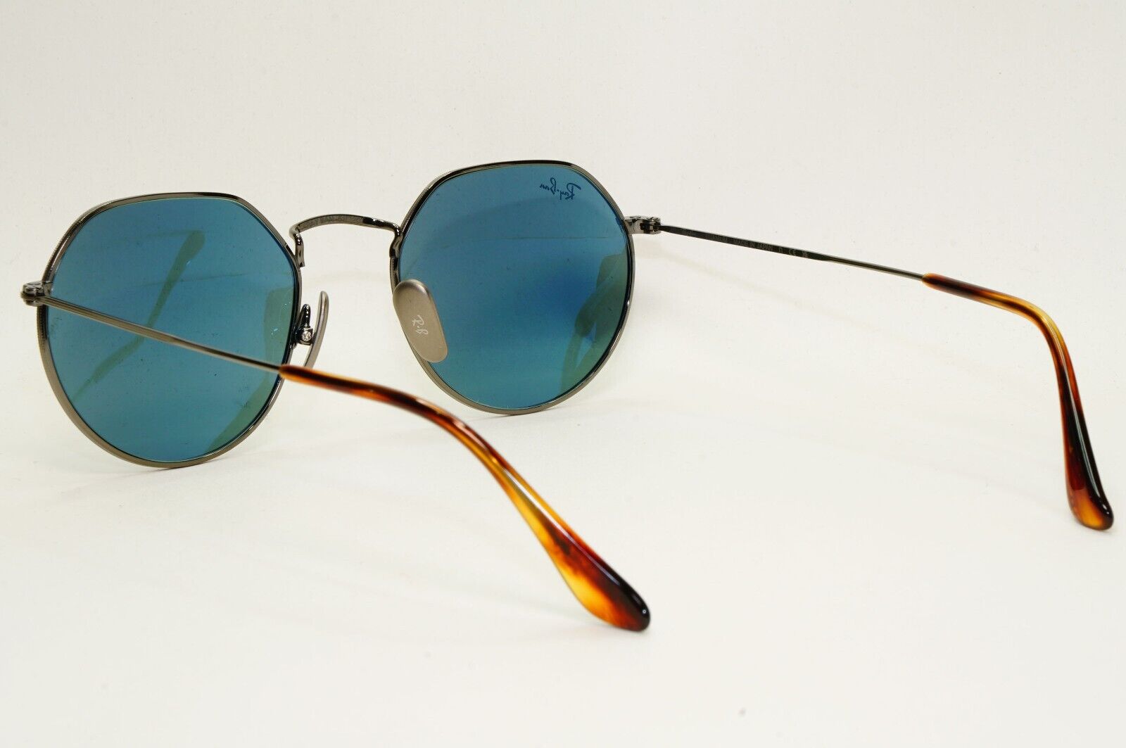 Ray-Ban Sunglasses Jack Titanium Gunmetal Blue Round RB 8165  9244/R5 51mm