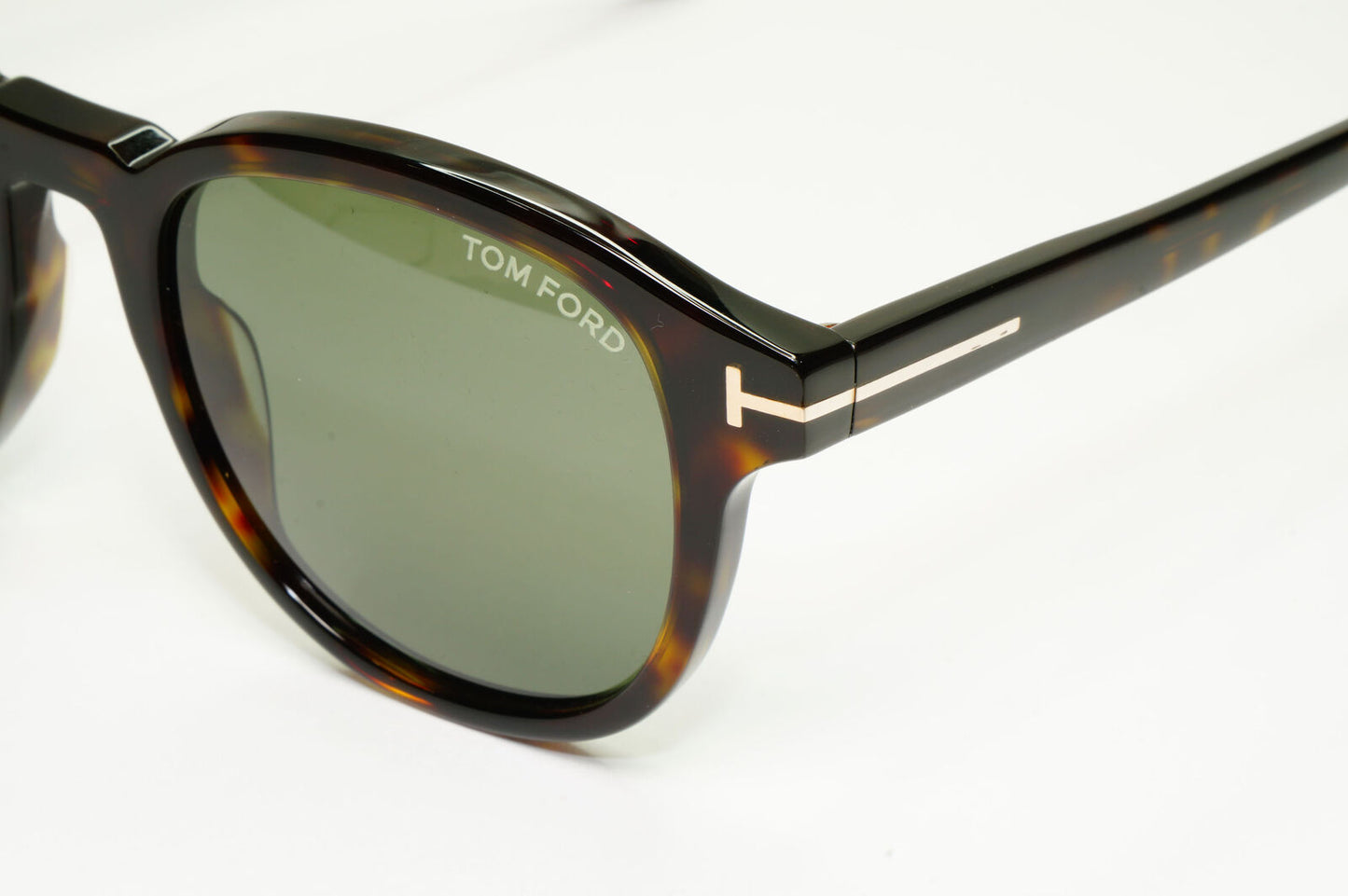 Tom Ford Tortoiseshell Green Sunglasses Brown Square Jameson TF 752 52N FT0752