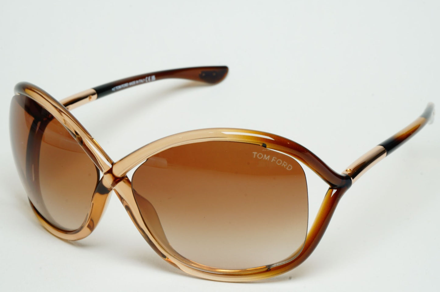 Tom Ford Sunglasses Whitney Gold Brown Gradient Wrap FT0009 TF 9 74F
