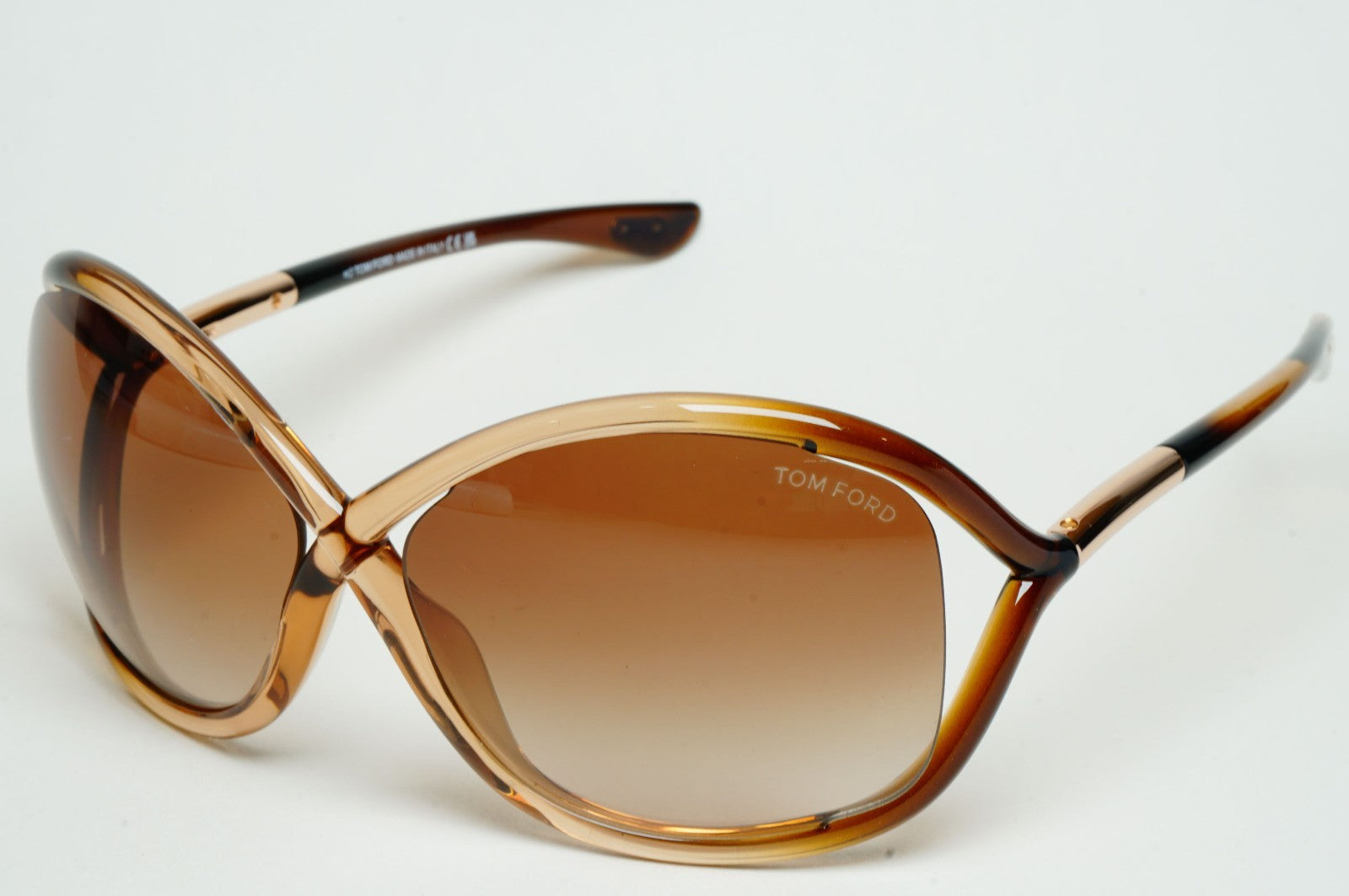 Tom Ford Sunglasses Whitney Gold Brown Gradient Wrap FT0009 TF 9 74F