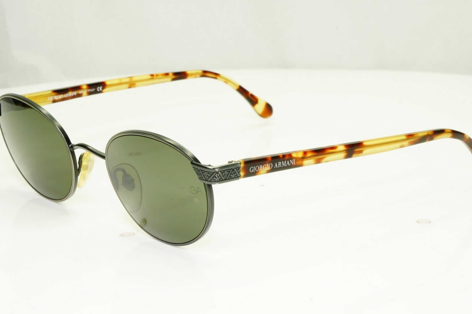 Giorgio Armani 1997 Vintage Sunglasses Gunmetal Brown Green Men 633 840 51mm