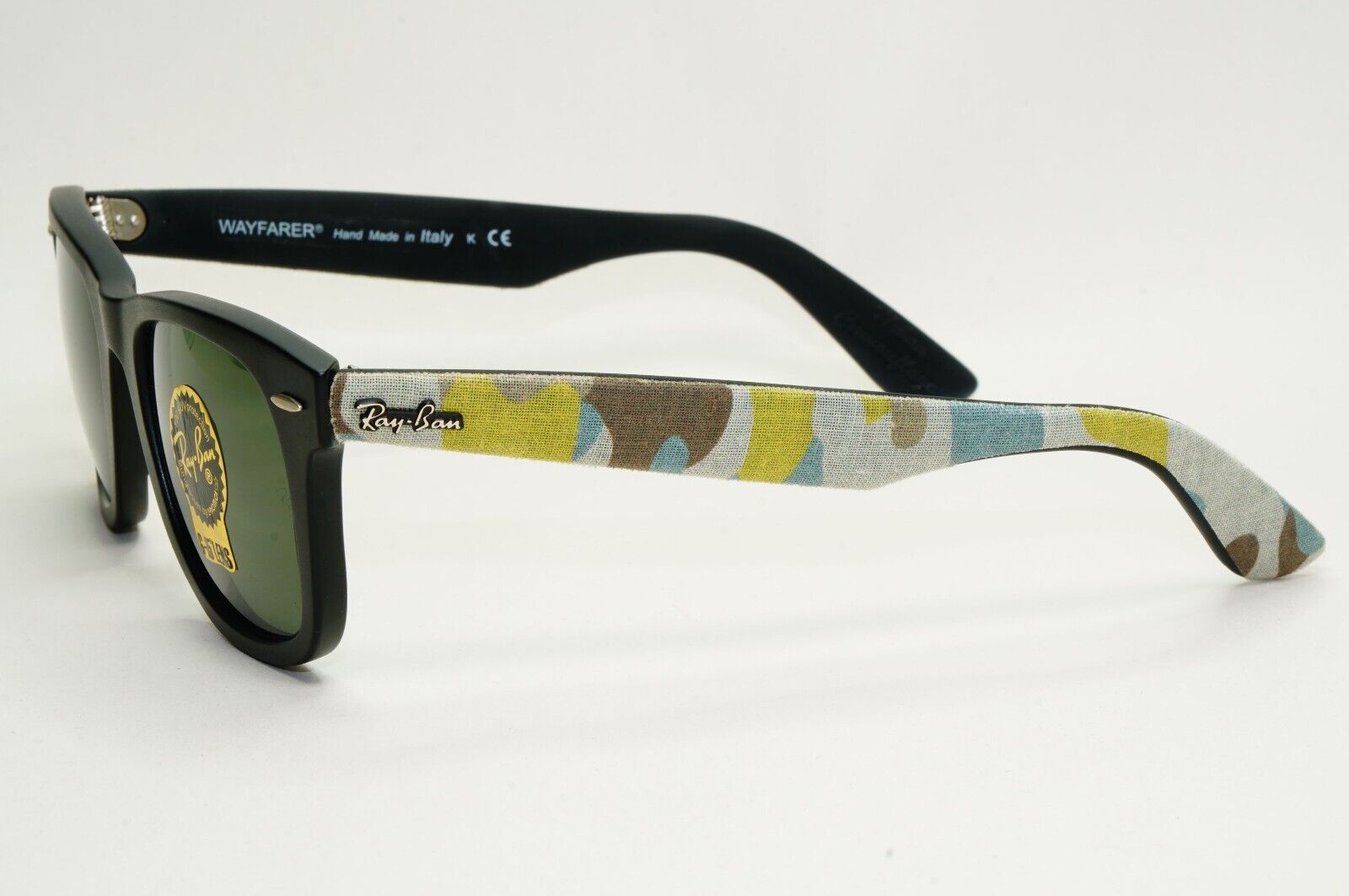 Ray-Ban Sunglasses Wayfarer Black Green Urban Camoflauge RB 2140 6065 50mm